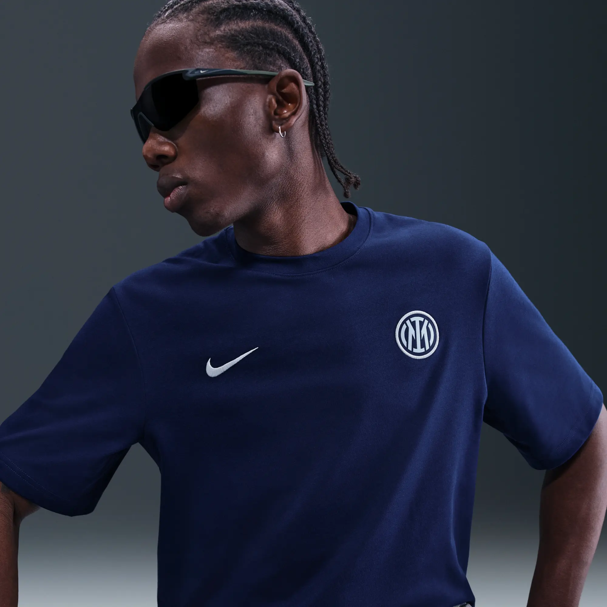 Inter Milan Primary Men's Nike Dri-FIT Football Short-Sleeve Top - Blue - Cotton/Polyester