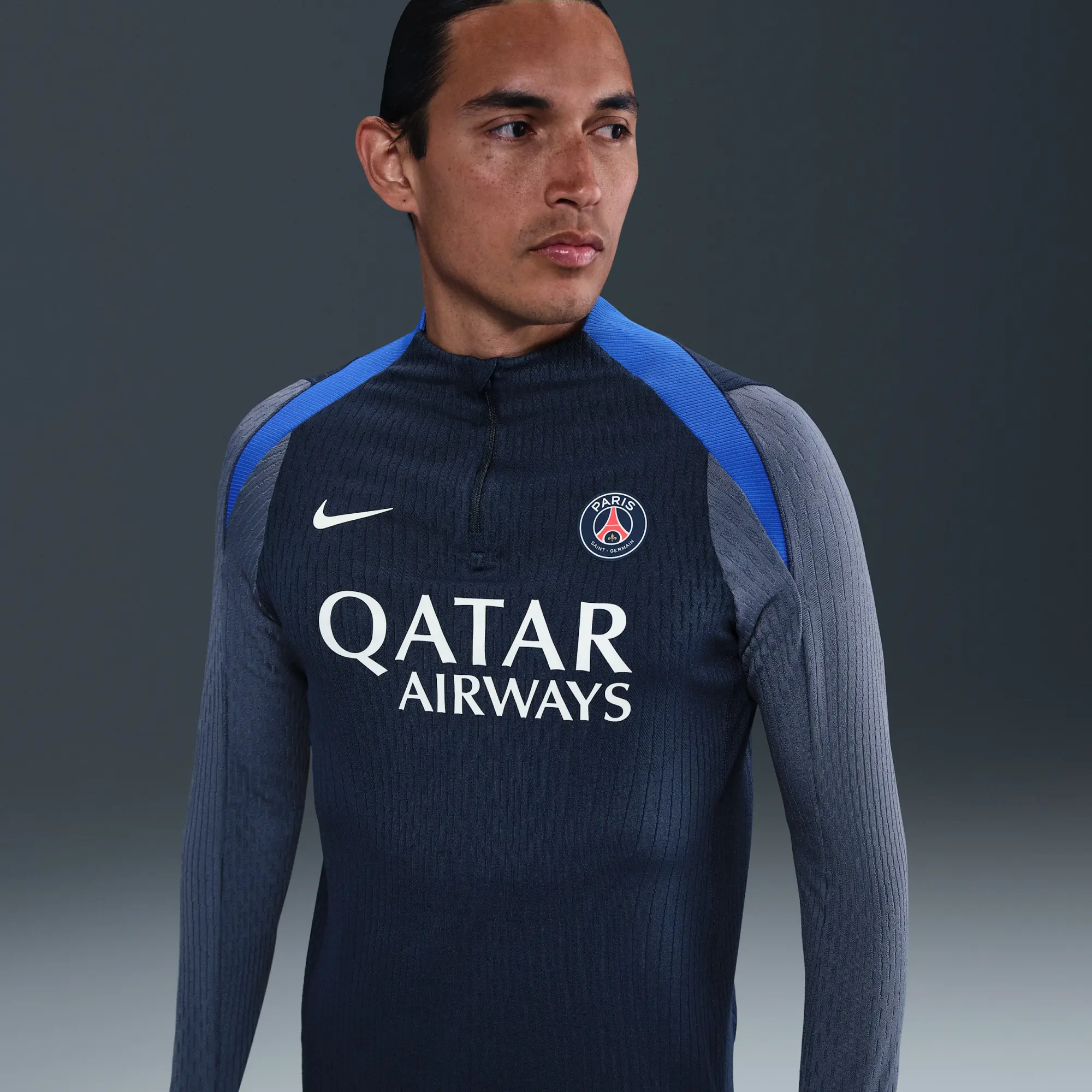 Paris Saint-Germain Strike Elite Men's Nike Dri-FIT ADV Football Knit Drill Top - Blue - Polyester/Elastane