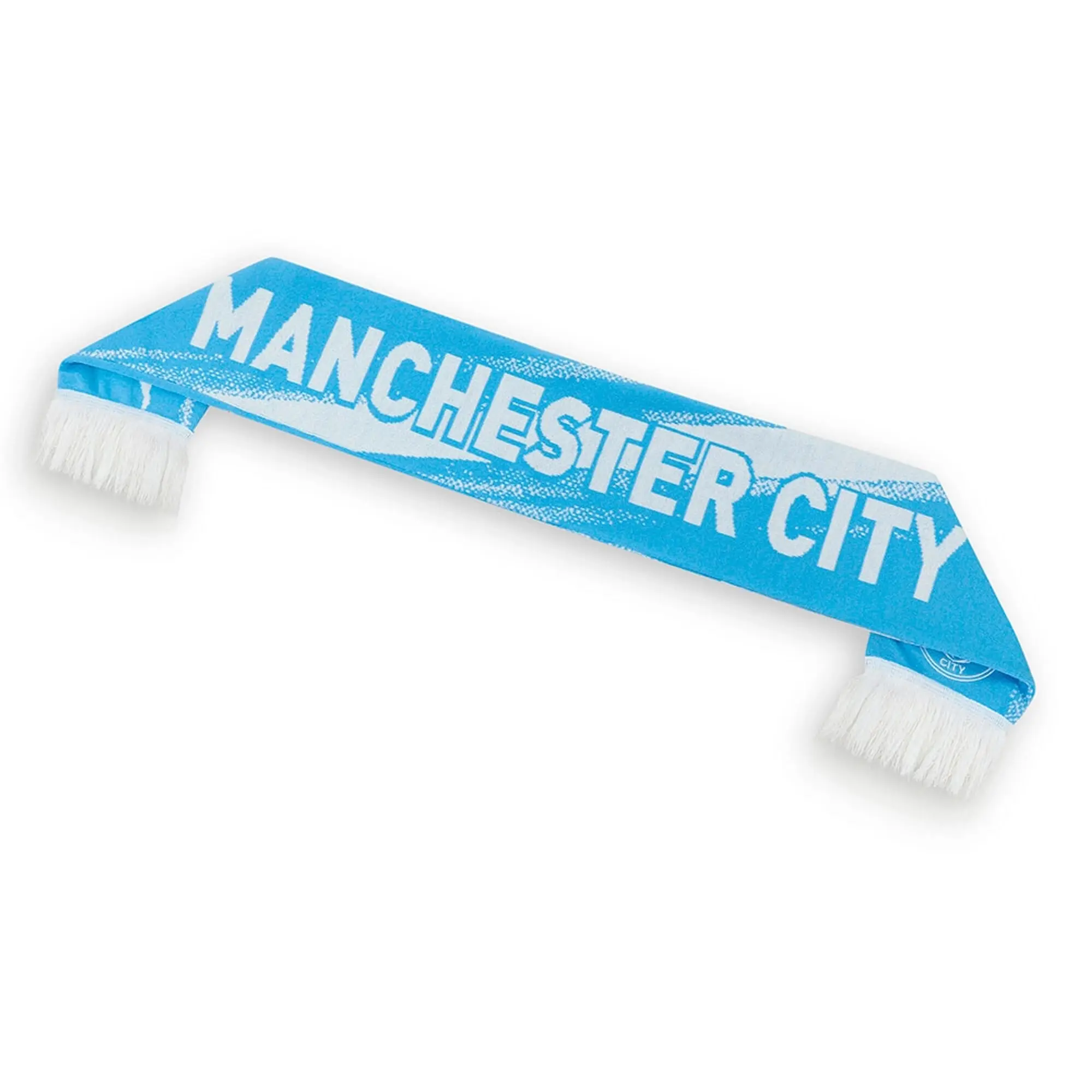 PUMA Manchester City Essentials Scarf, Light Blue/White