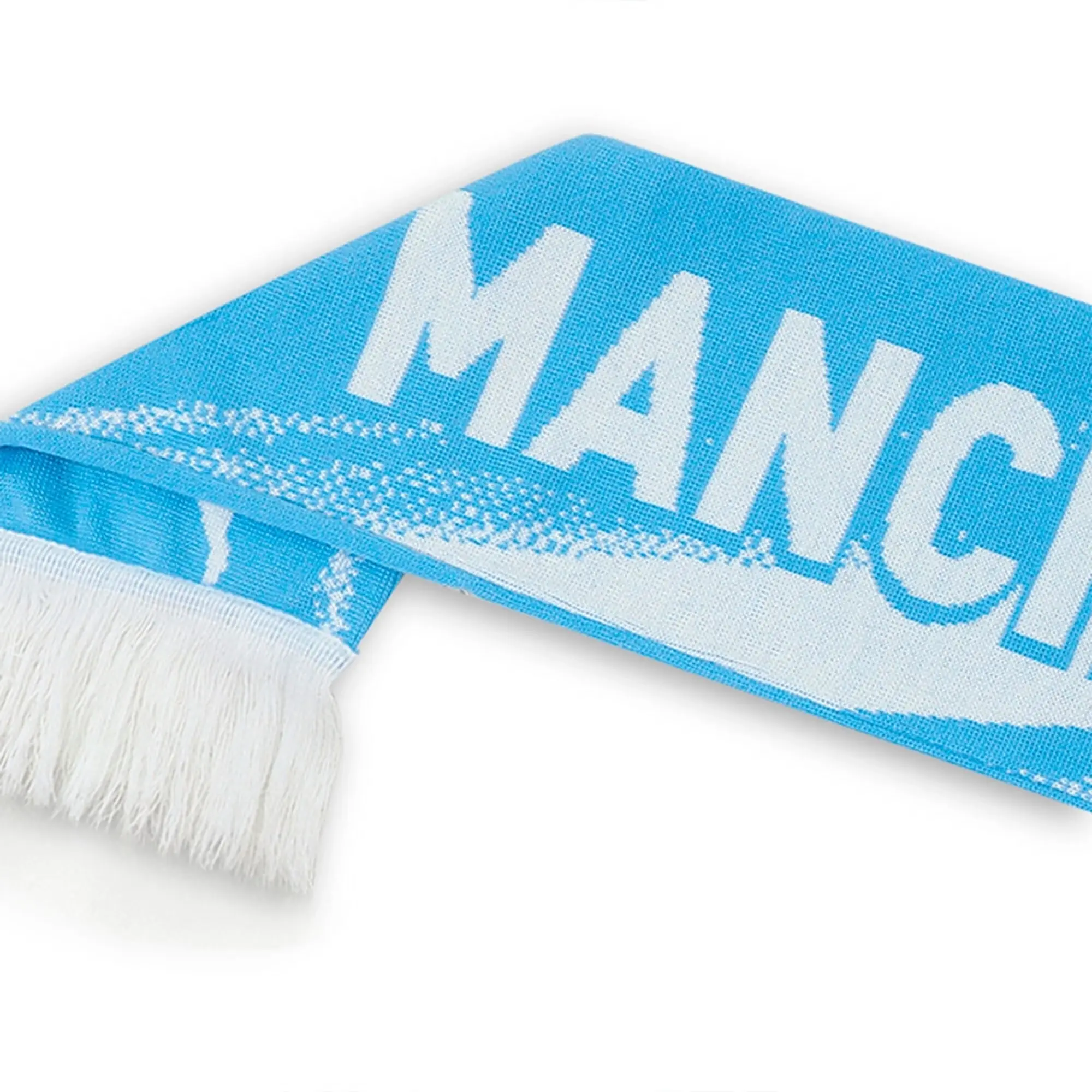 PUMA Manchester City Essentials Scarf, Light Blue/White