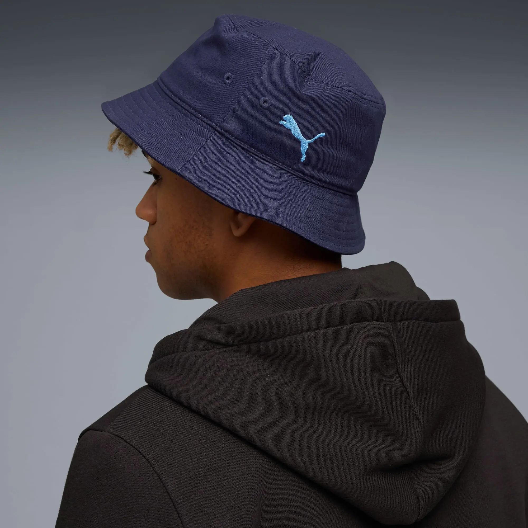 PUMA Manchester City Essentials Bucket Hat, Dark Blue