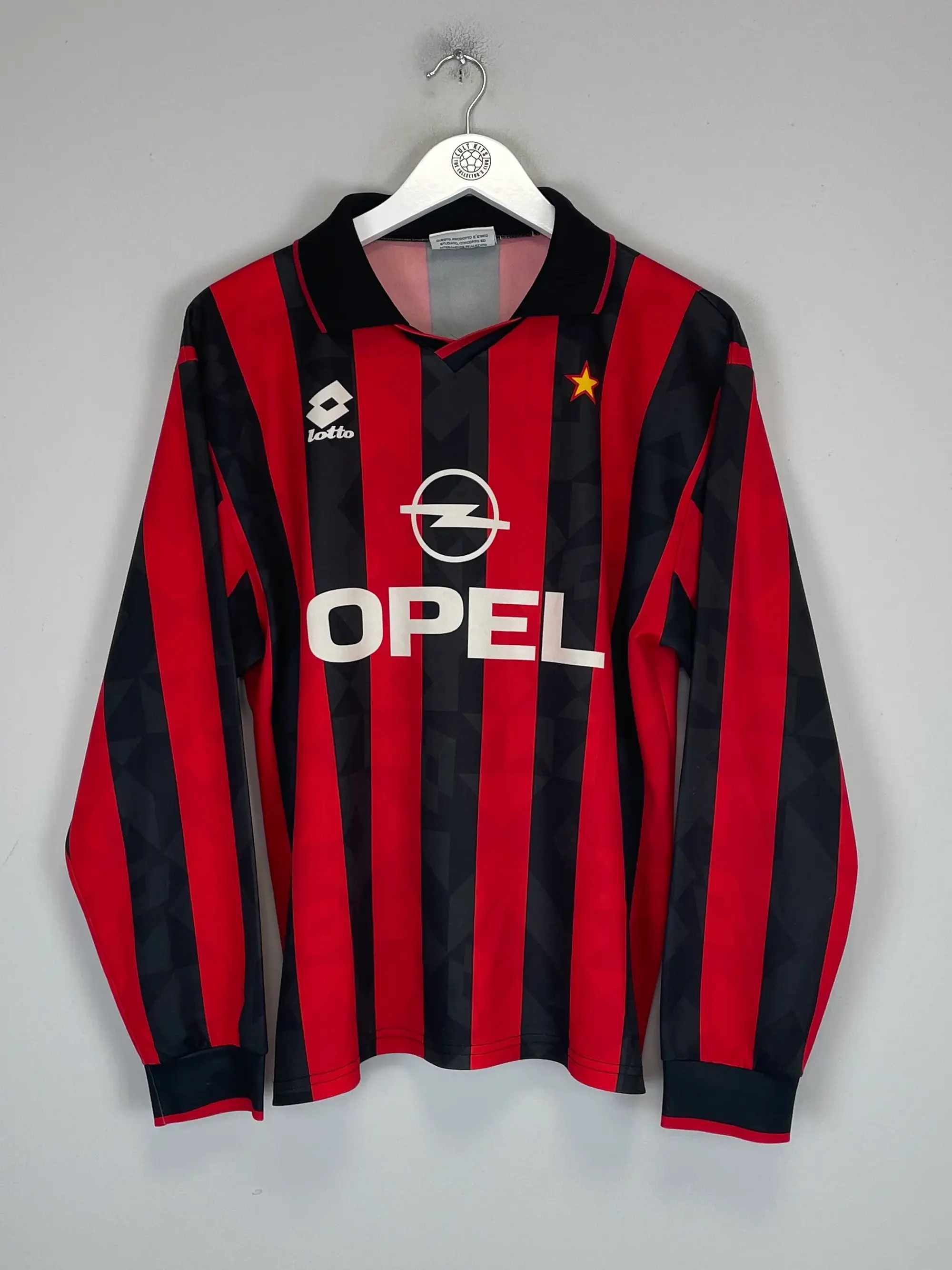 1994/95 AC MILAN L/S HOME SHIRT (M) LOTTO | Cult Kits