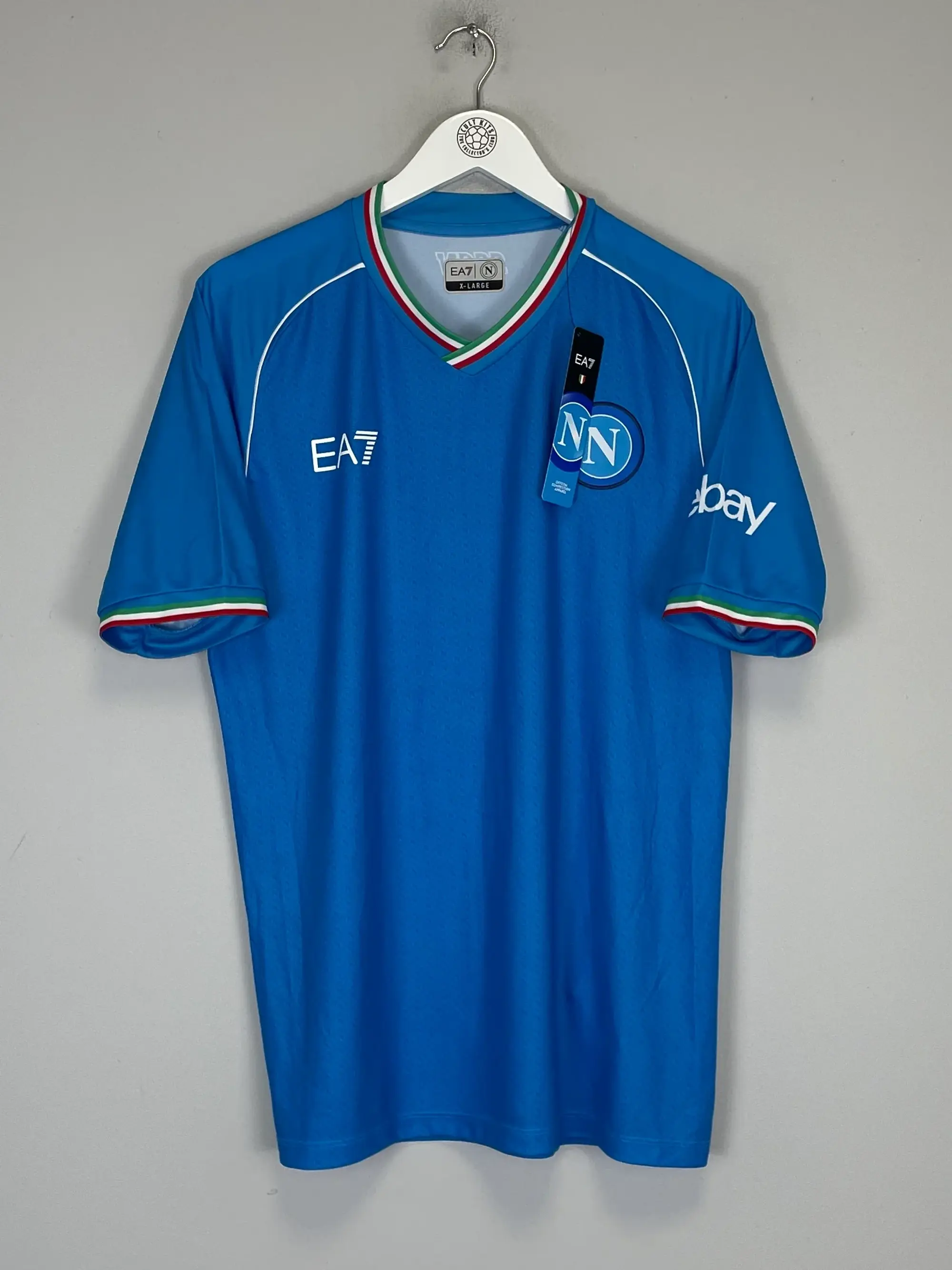 CULT KITS - 2022/23 NAPOLI *BNWT* SPONSORLESS HOME SHIRT EA7, Small / Napoli / 2022