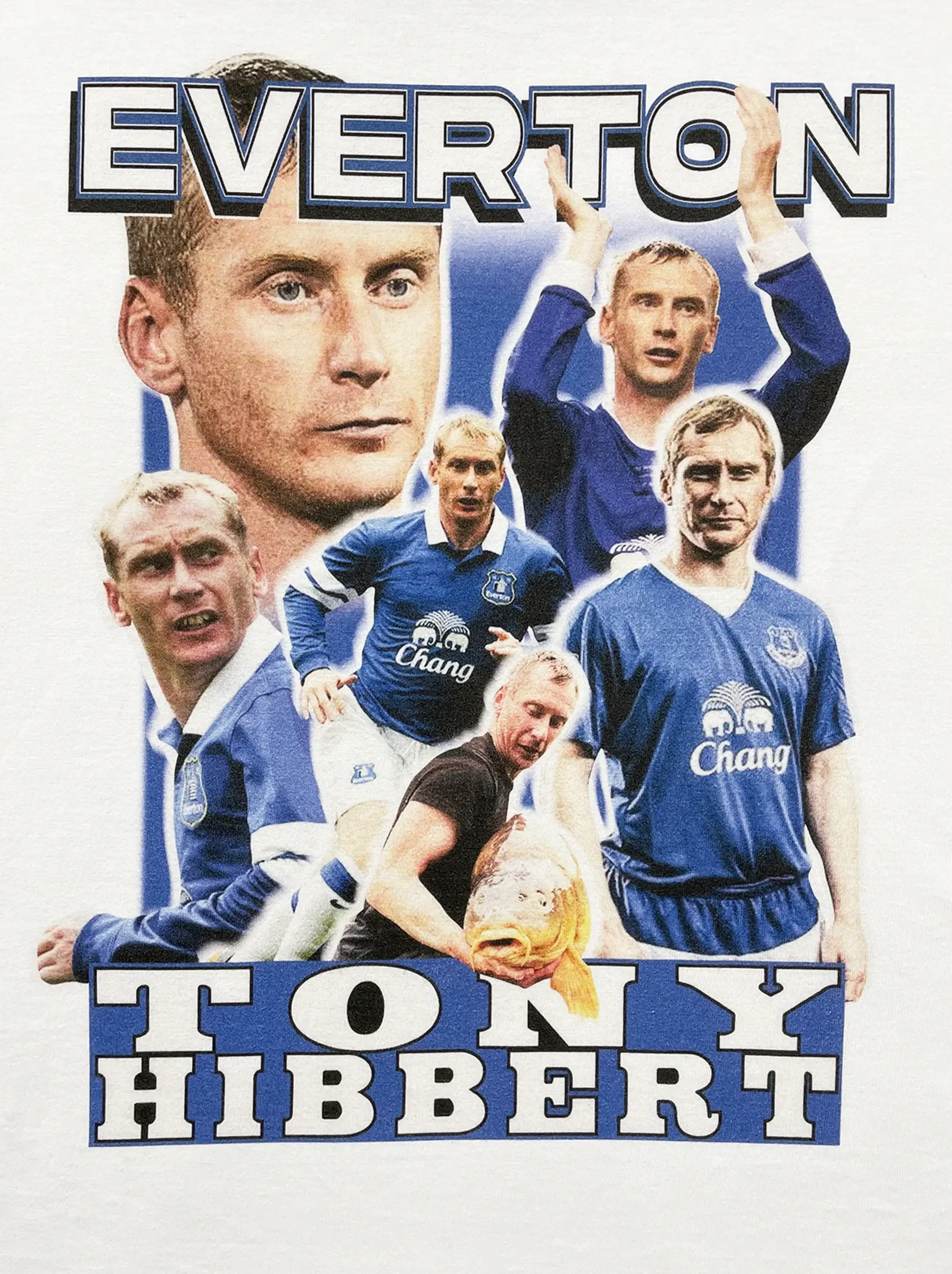 EVERTON TONY HIBBERT BOOTLEG TEE, Small / Everton / White
