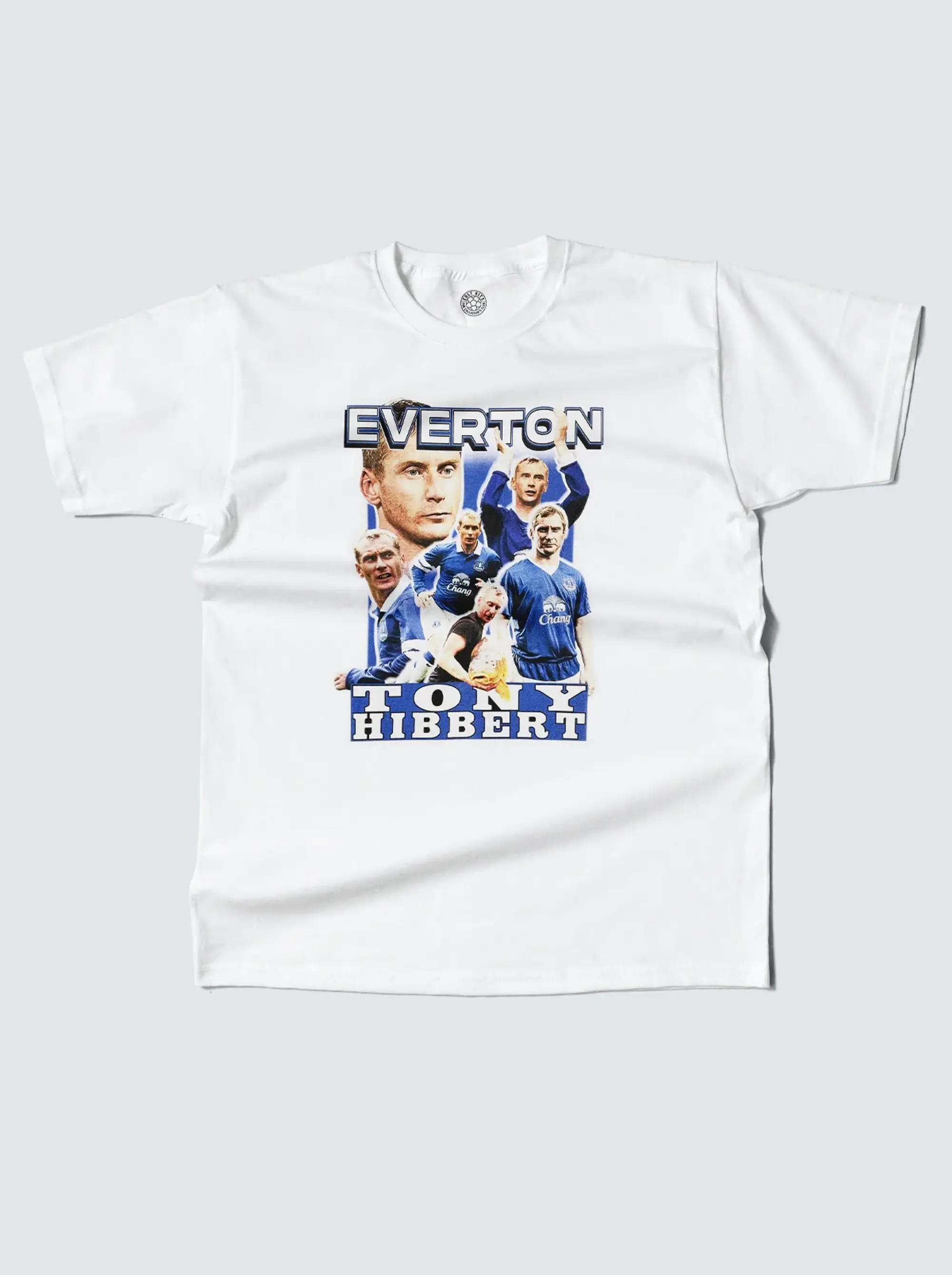 EVERTON TONY HIBBERT BOOTLEG TEE, Small / Everton / White