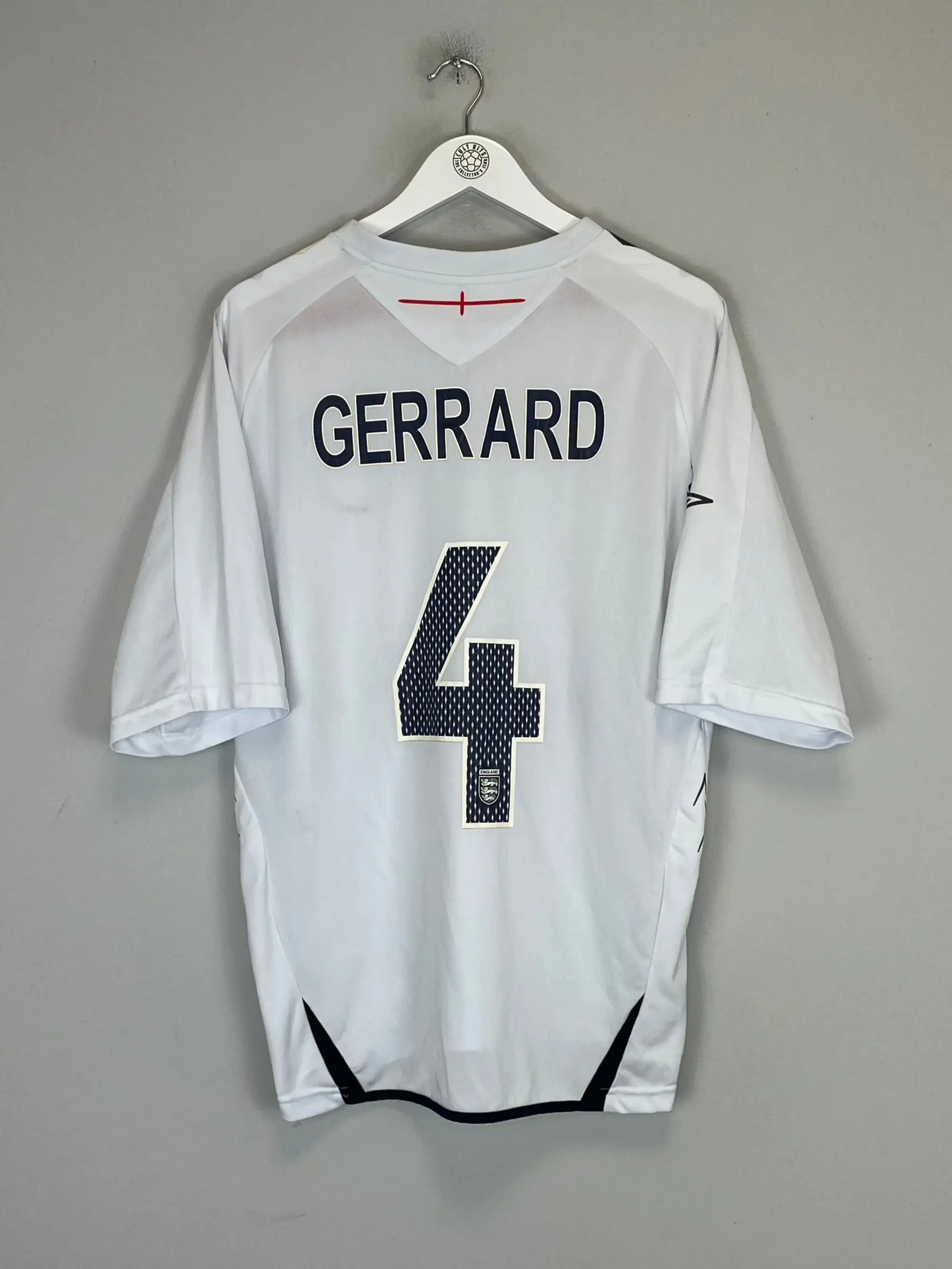 2007/09 ENGLAND GERRARD #4 HOME SHIRT (L) UMBRO | Cult Kits