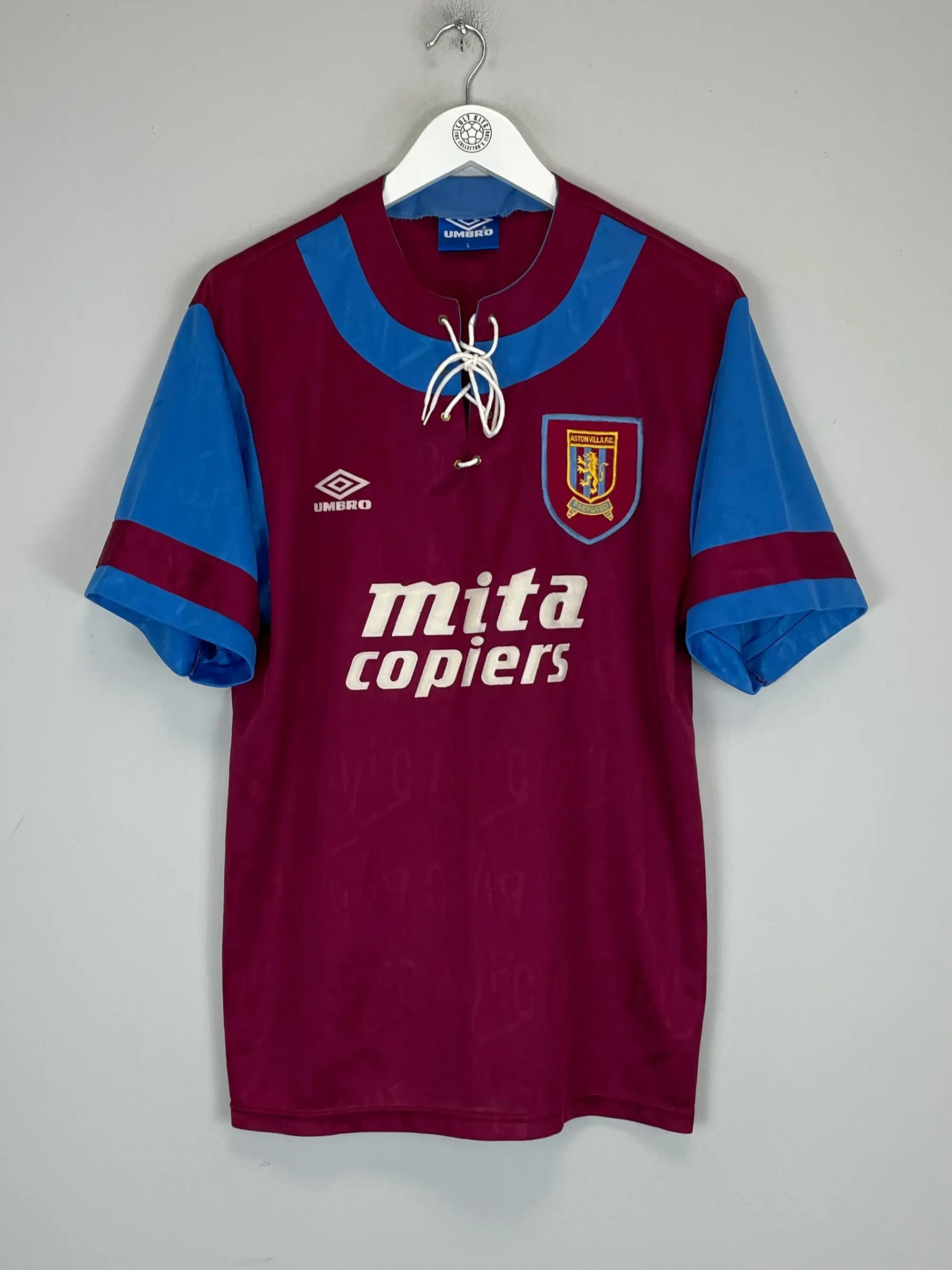 1992/93 ASTON VILLA HOME SHIRT (L) UMBRO | Cult Kits