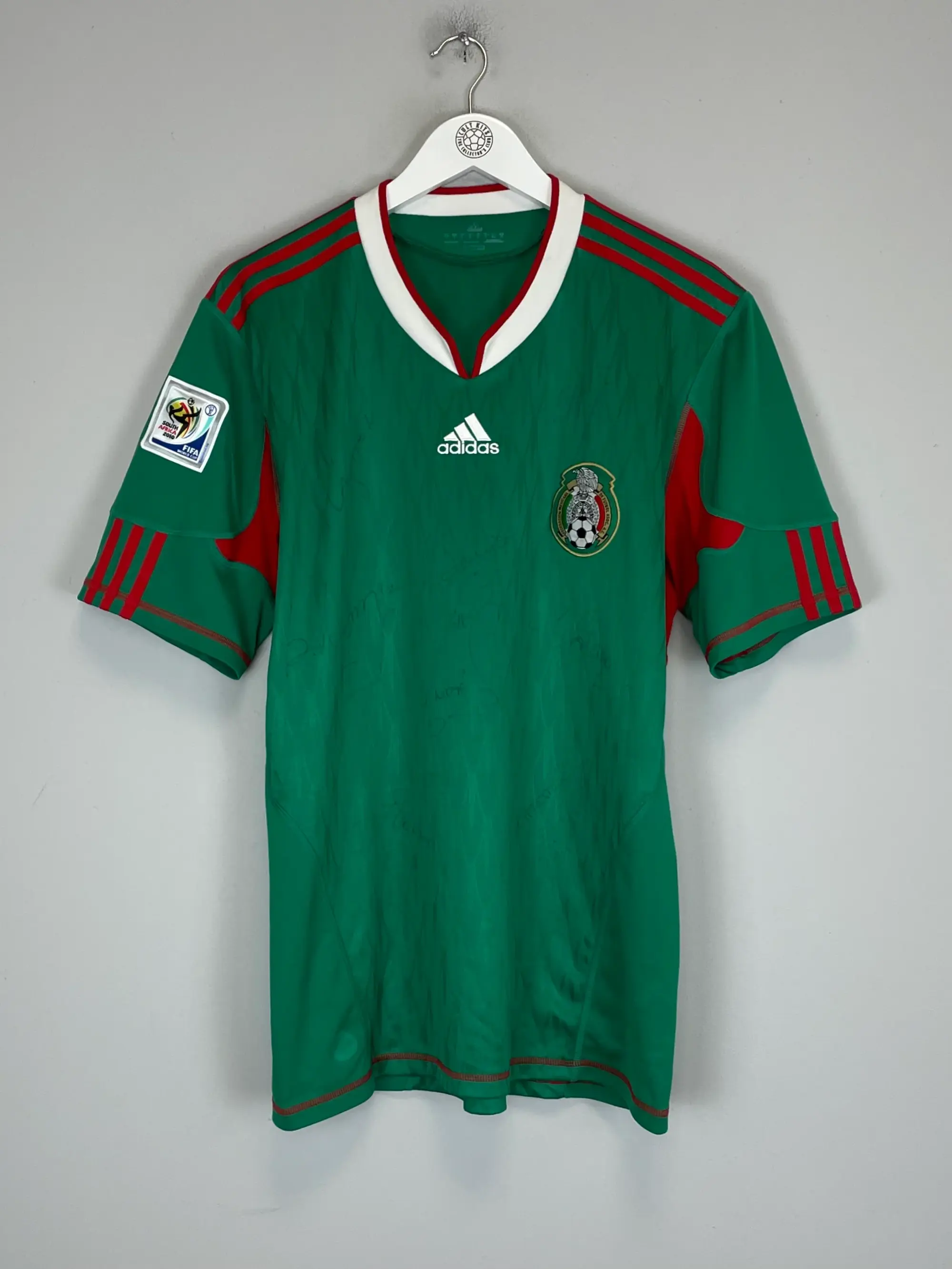 2010 MEXICO C.BLANCO #10 *SQUAD SIGNED* HOME SHIRT (L) ADIDAS | Cult Kits
