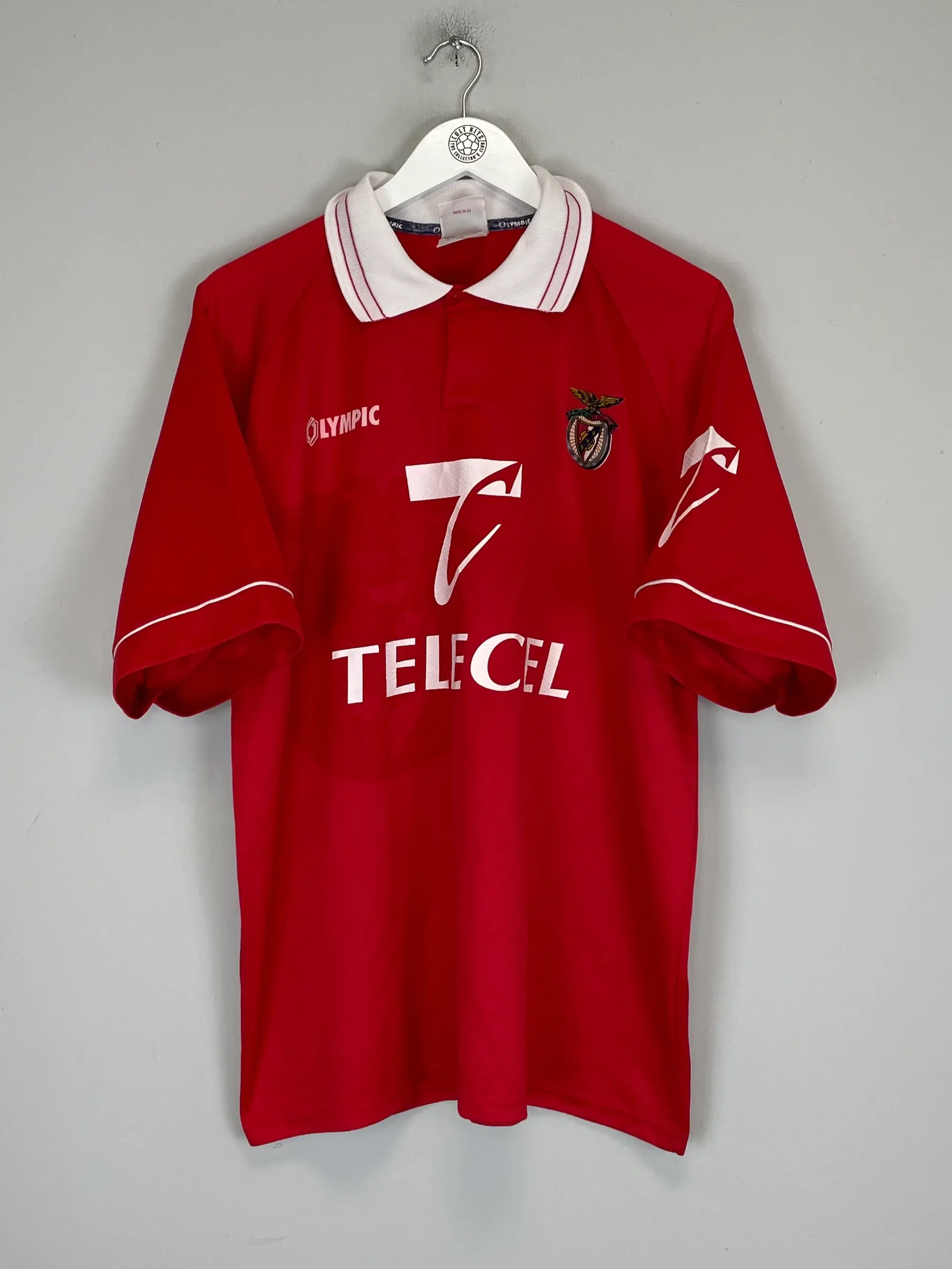 1996/97 BENFICA #3 *PLAYER ISSUE* HOME SHIRT (XXL) OLYMPIC | Cult Kits