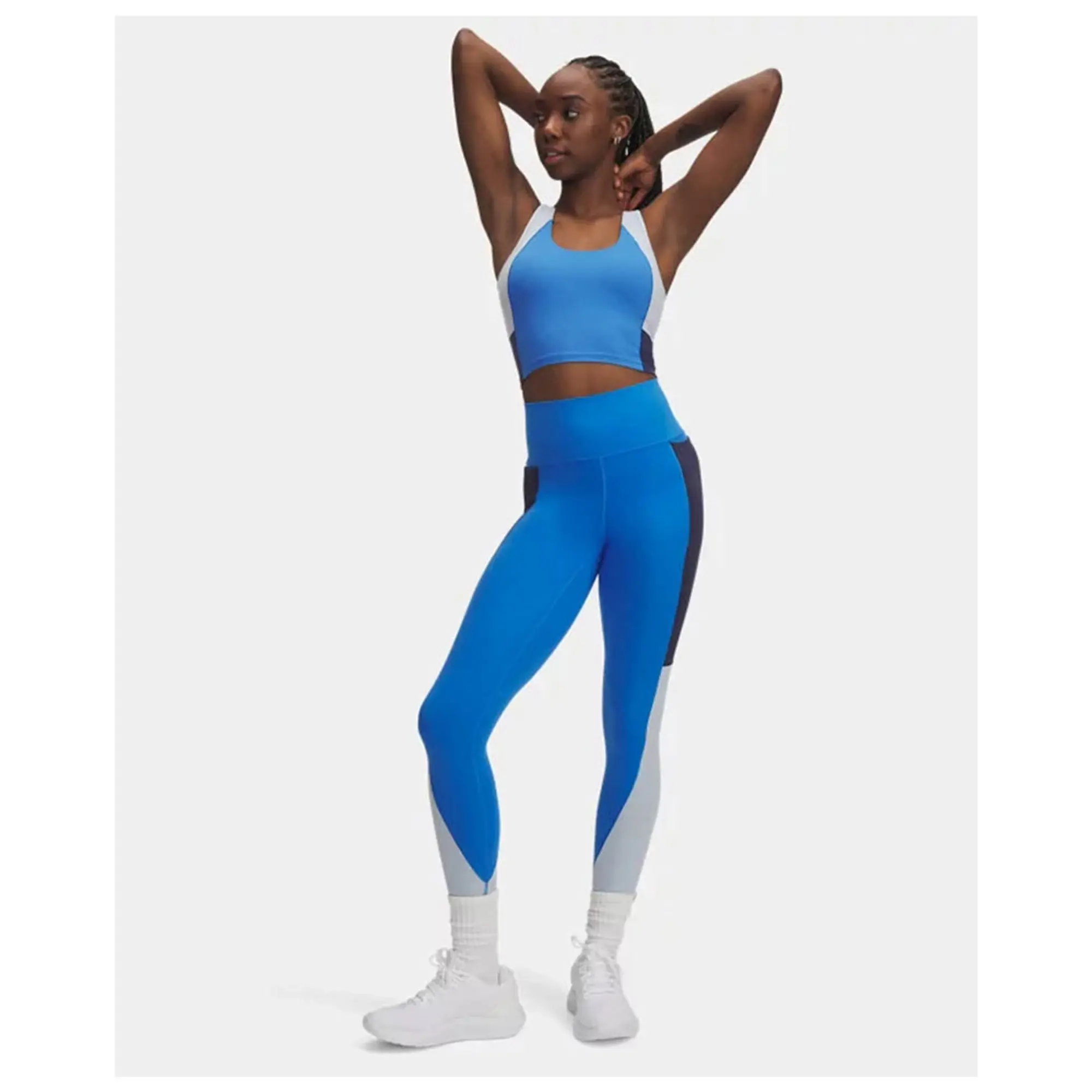 Under Armour  Meridian Colorblock Women's Ankle Leggings Blue Atlantis / Blue Calm / Blue Atlantis L