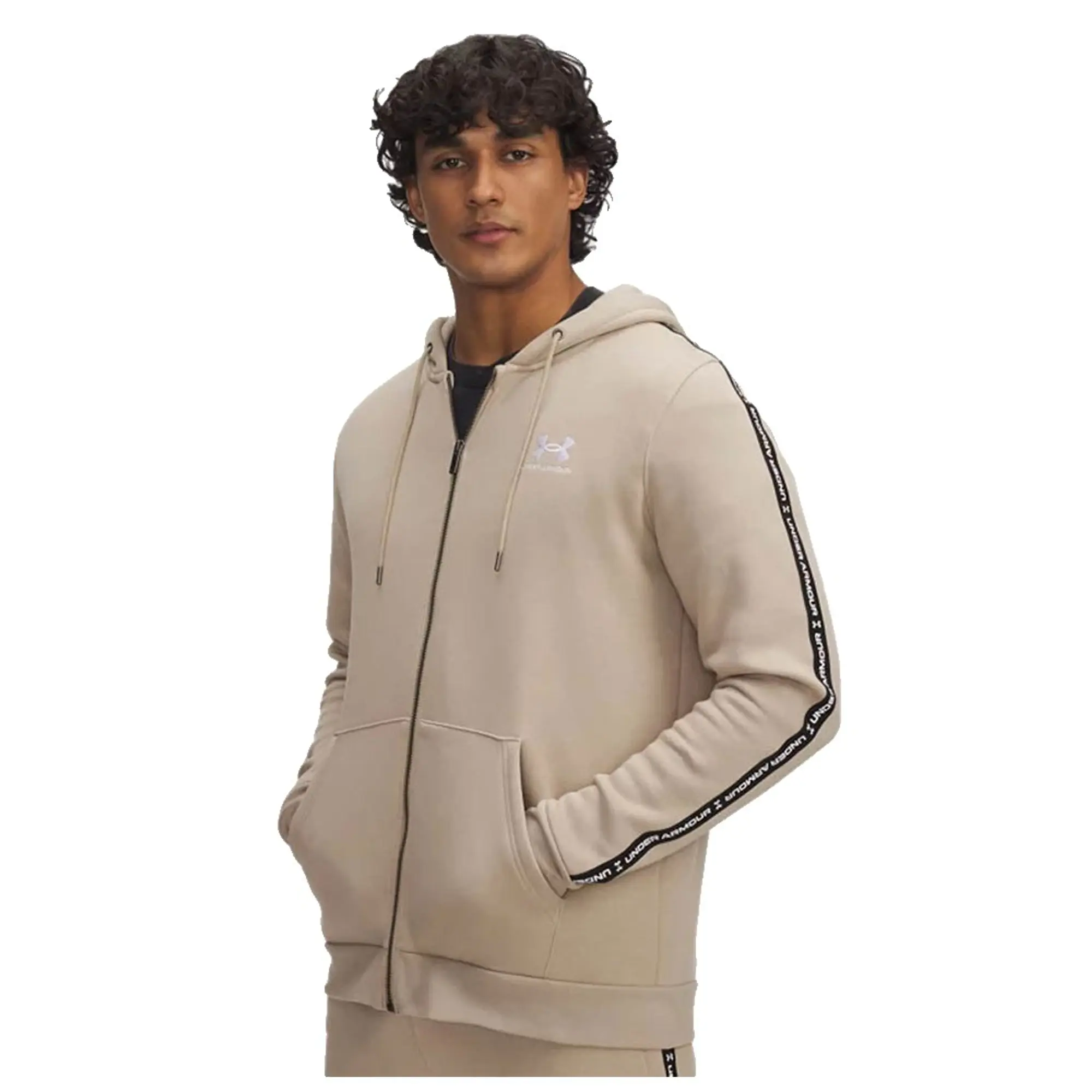 Under Armour  Icon Fleece Taping Men's Full-Zip City Khaki / White L