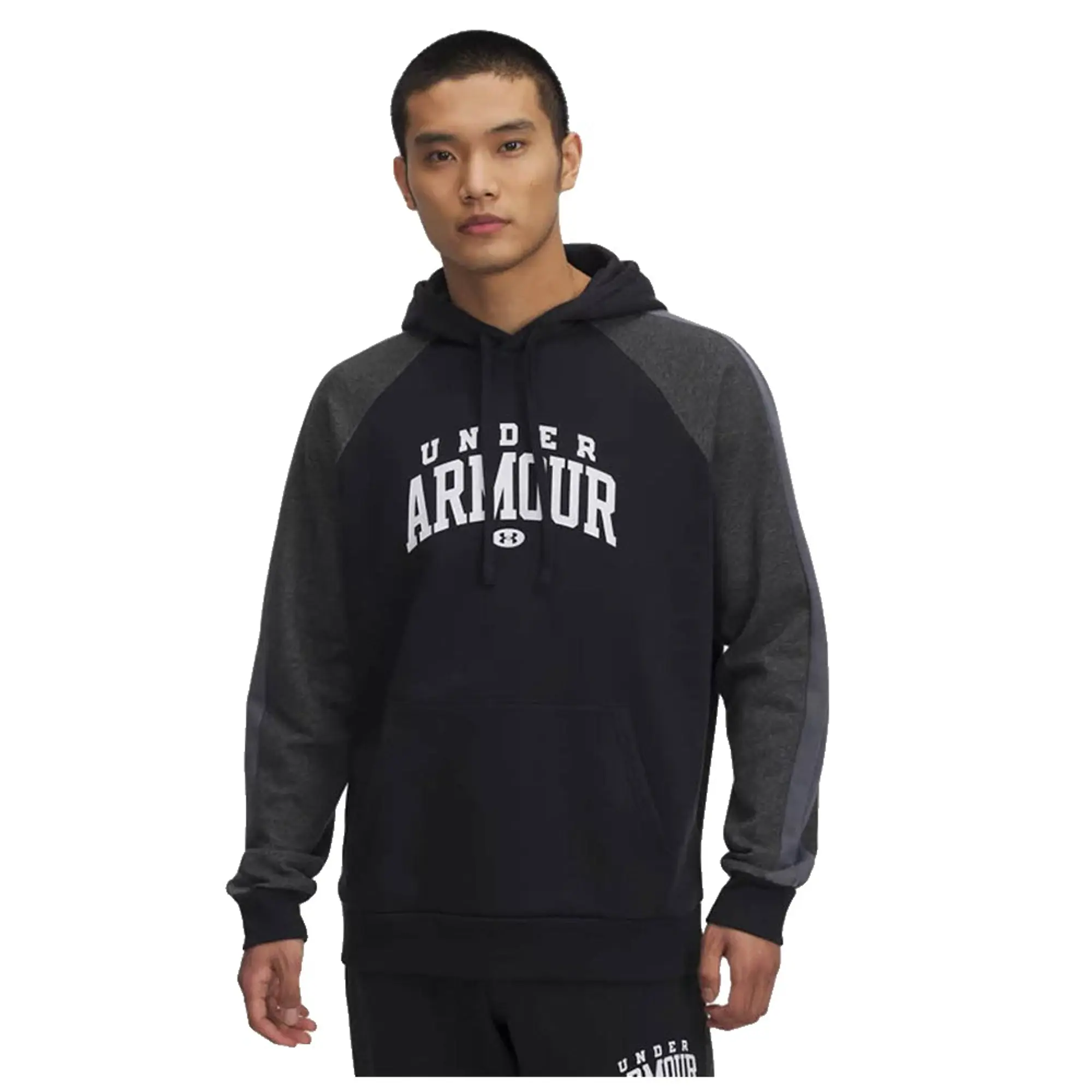 Under Armour  Rival Fleece Colorblock Men's Hoodie Black / Castlerock / White L