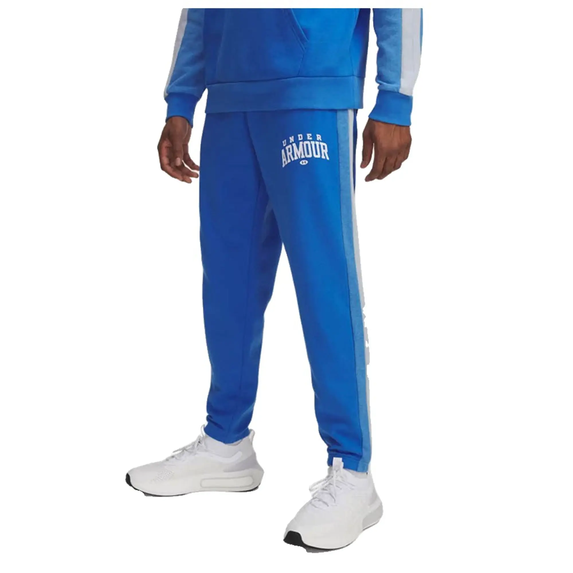 Under Armour  Rival Fleece Colorblock Men's Pants Blue Atlantis / Blue Calm / White L