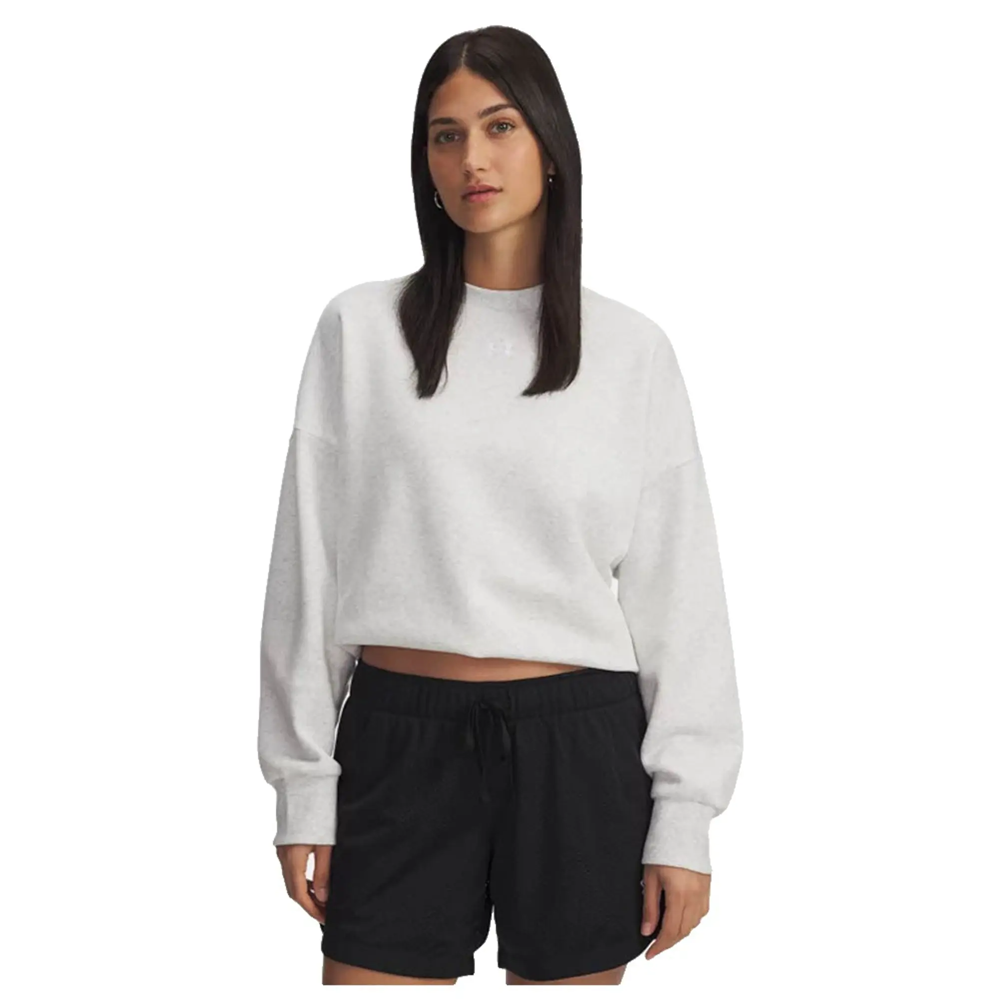 Under Armour  Rival Fleece Women's Oversized Crew Distant Gray / White L