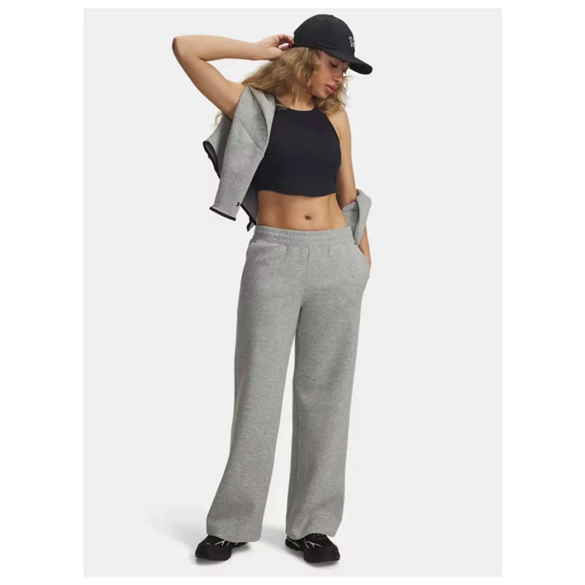 Under Armour  Unstoppable Fleece Women's Pants Mod Gray / Black L