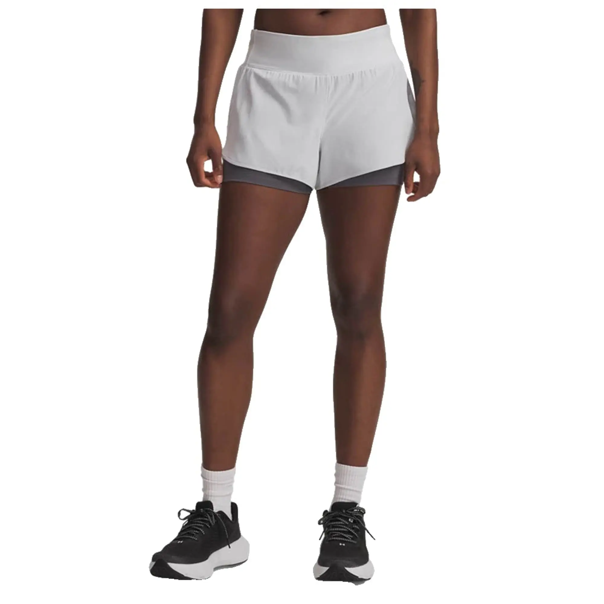 Under Armour  Launch Pro Women's 2-in-1 Shorts Halo Gray / Castlerock / Reflective L