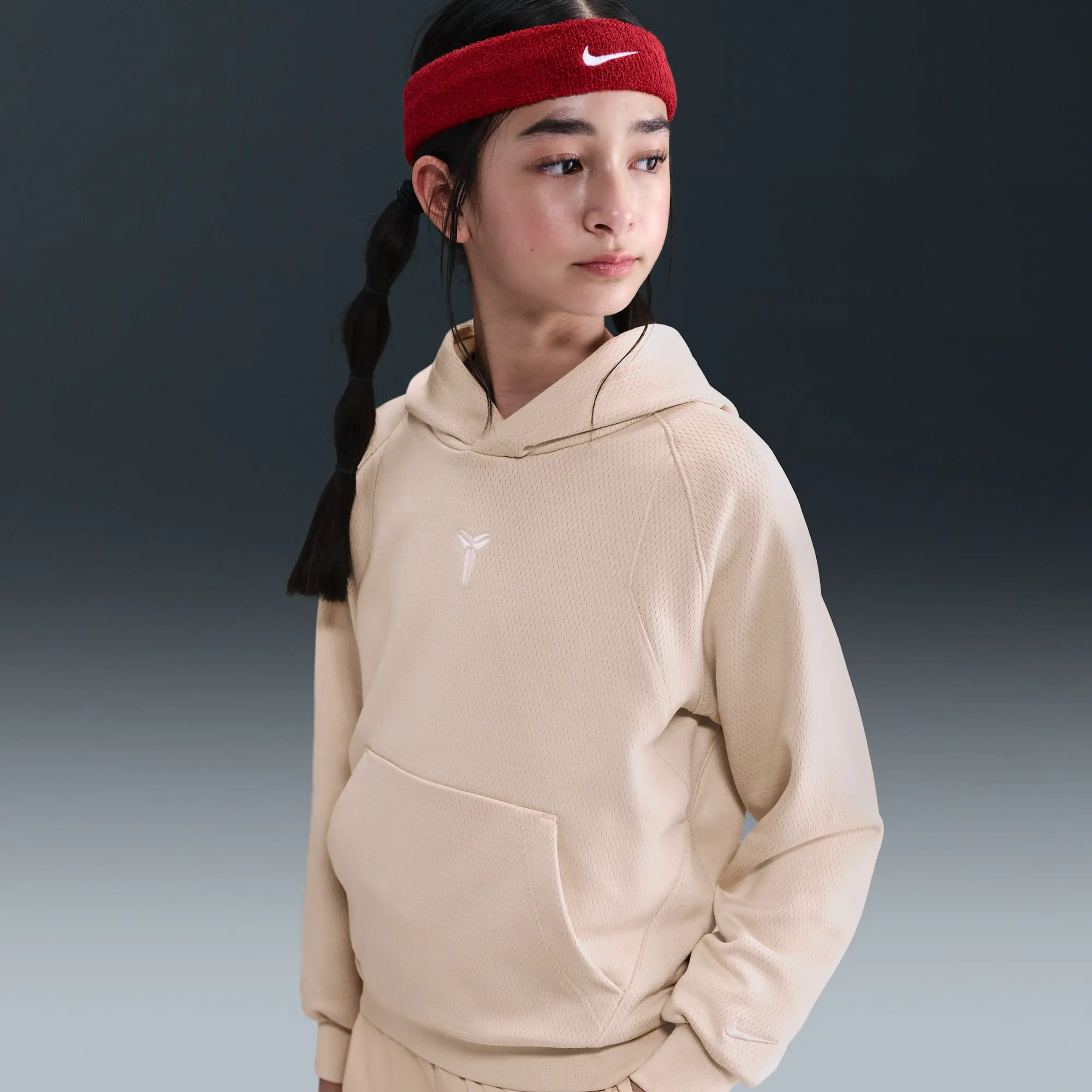 Nike Kobe Older Kids' Therma-FIT Pullover Hoodie - Brown - Polyester