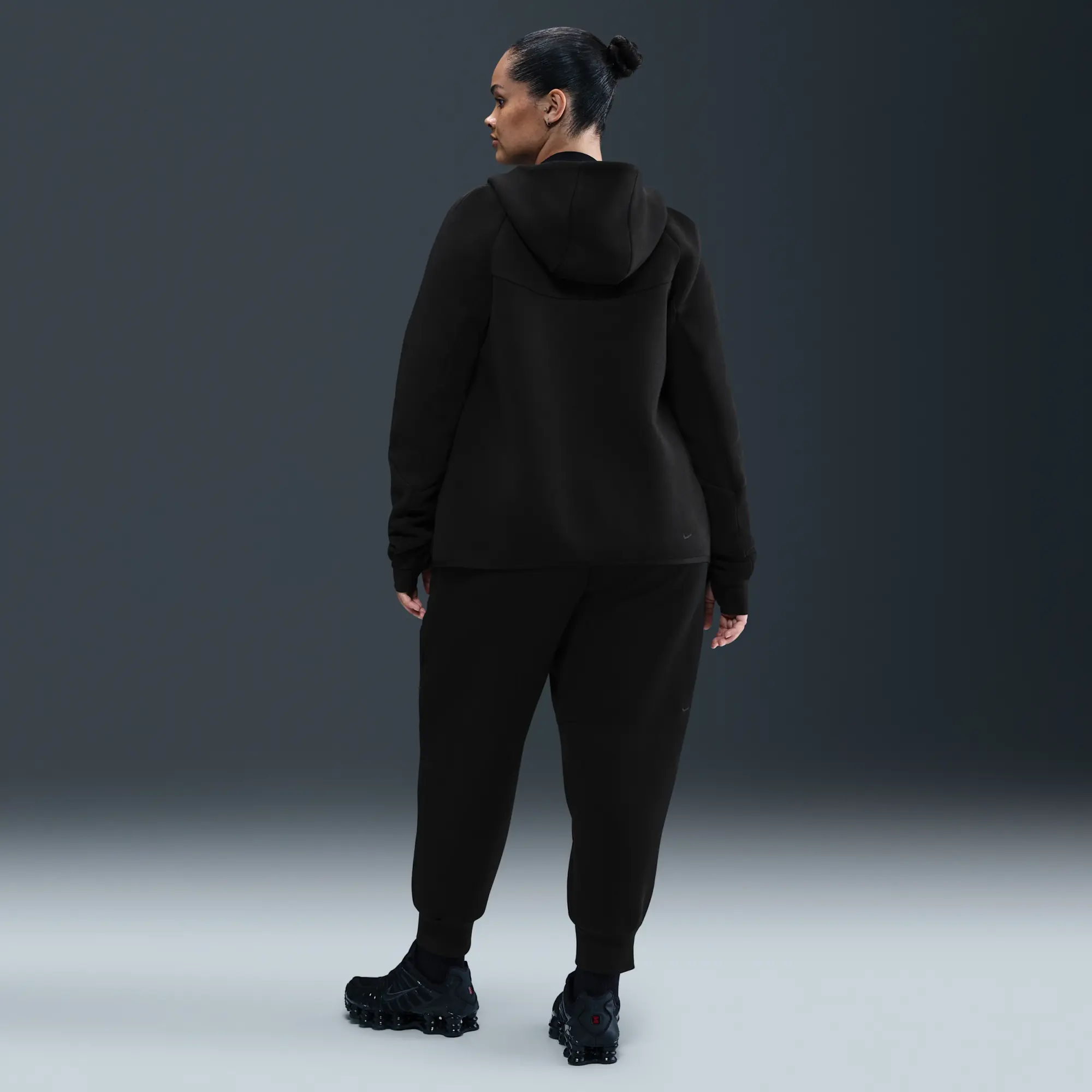 Nike Sportswear Tech Fleece Women's Mid-Rise Joggers - Black - Cotton/Polyester