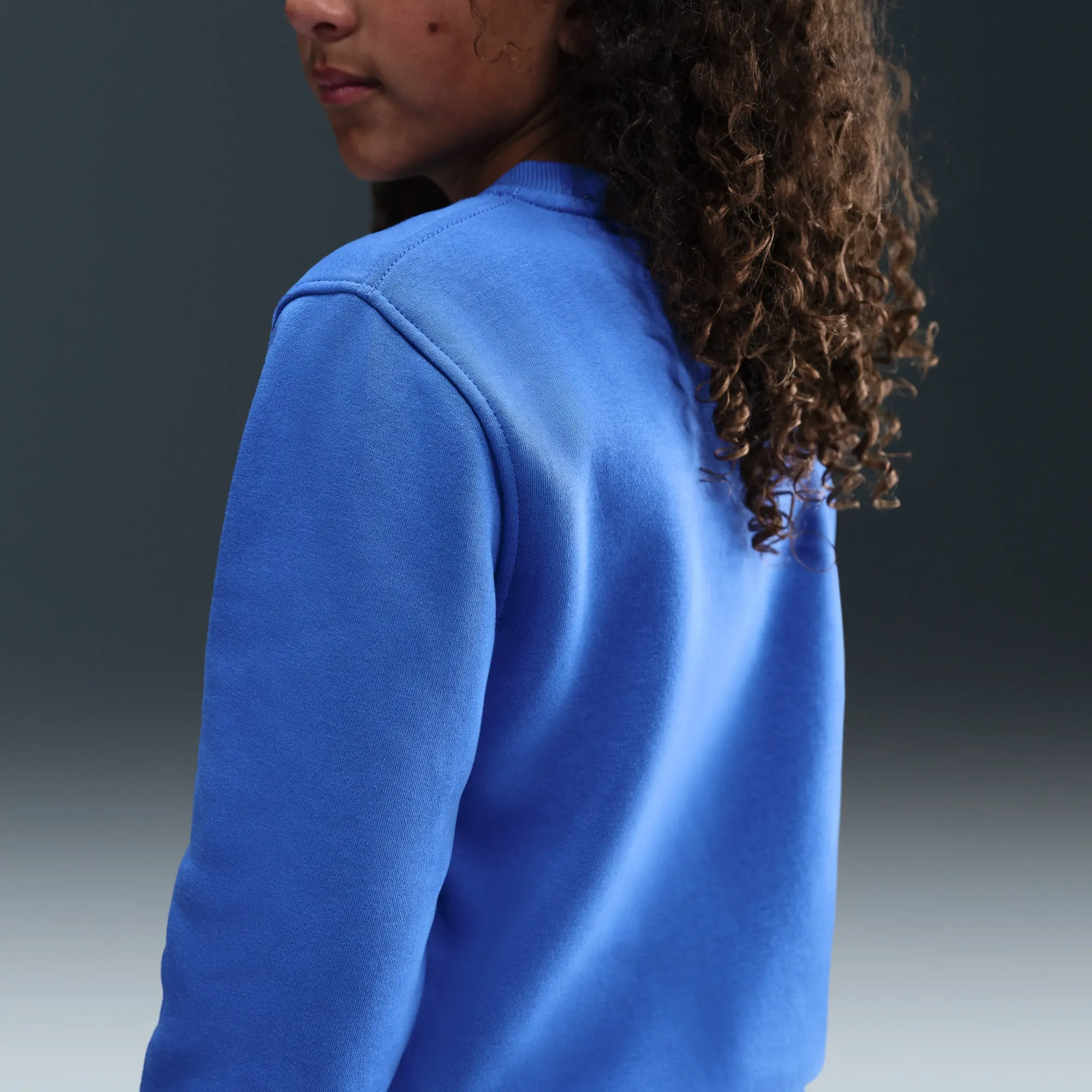 Nike Sportswear Club Fleece Older Kids' Sweatshirt - Blue - Cotton/Polyester