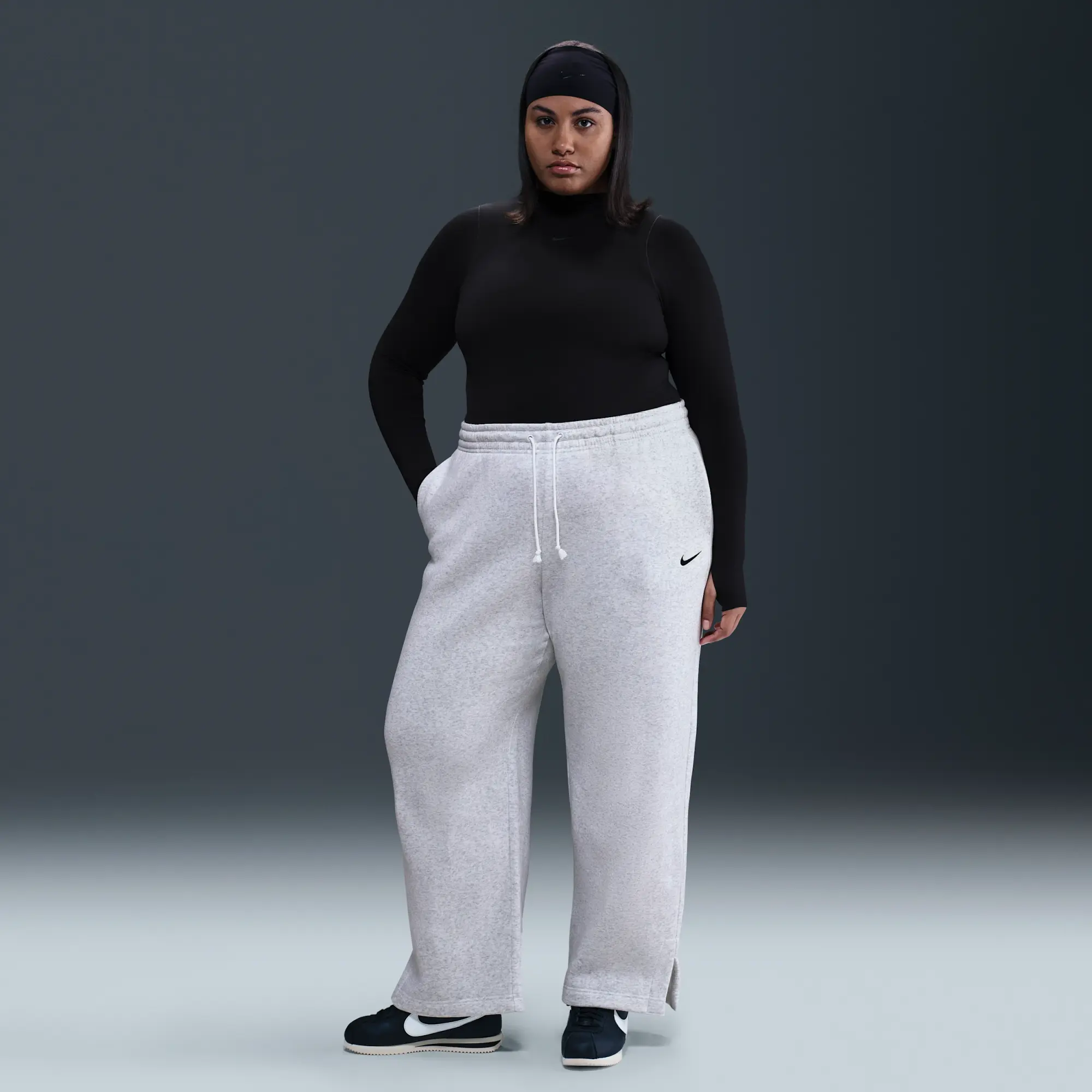 Nike Sportswear Phoenix Fleece Women's High-Waisted Trousers - Brown - Cotton/Polyester
