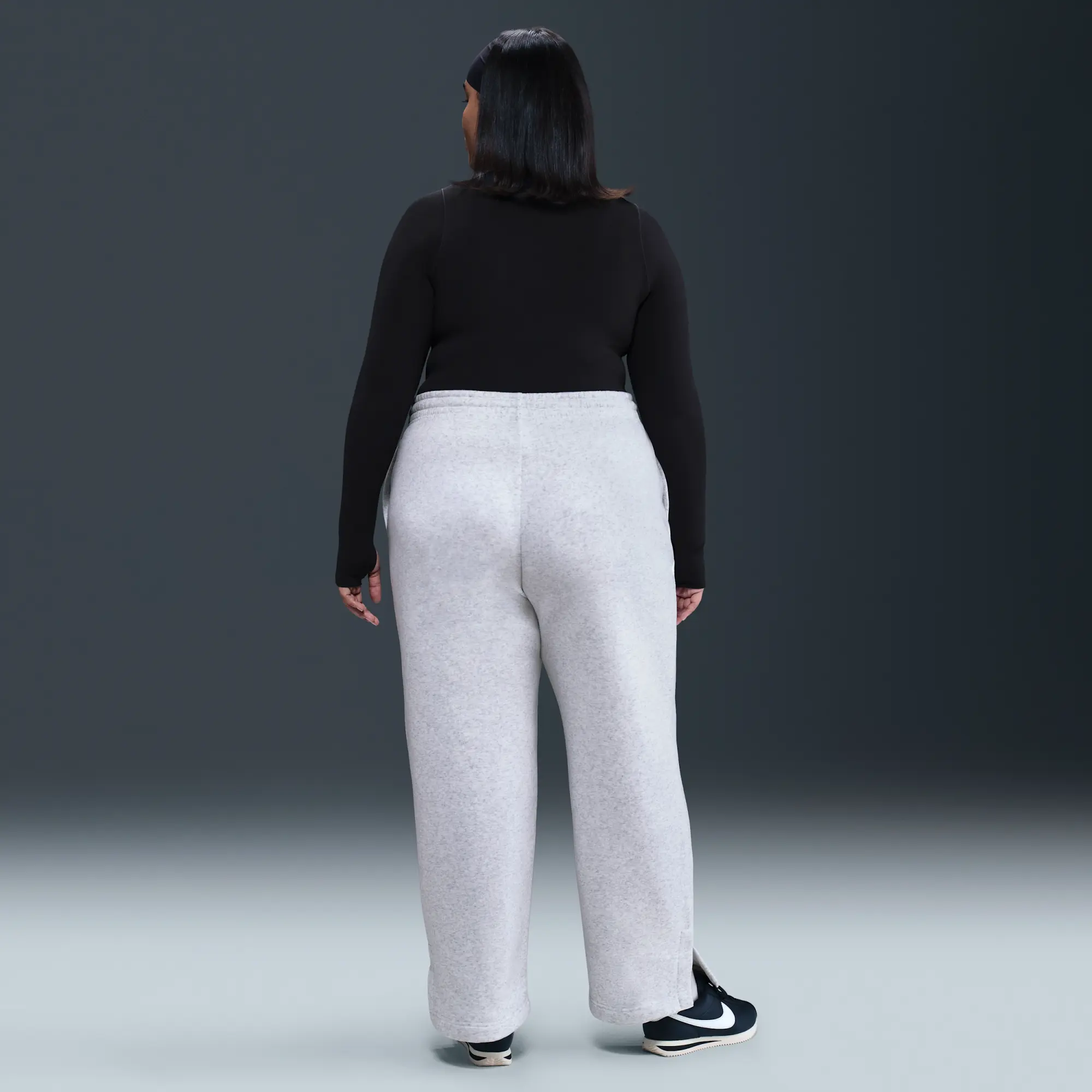 Nike Sportswear Phoenix Fleece Women's High-Waisted Trousers - Brown - Cotton/Polyester