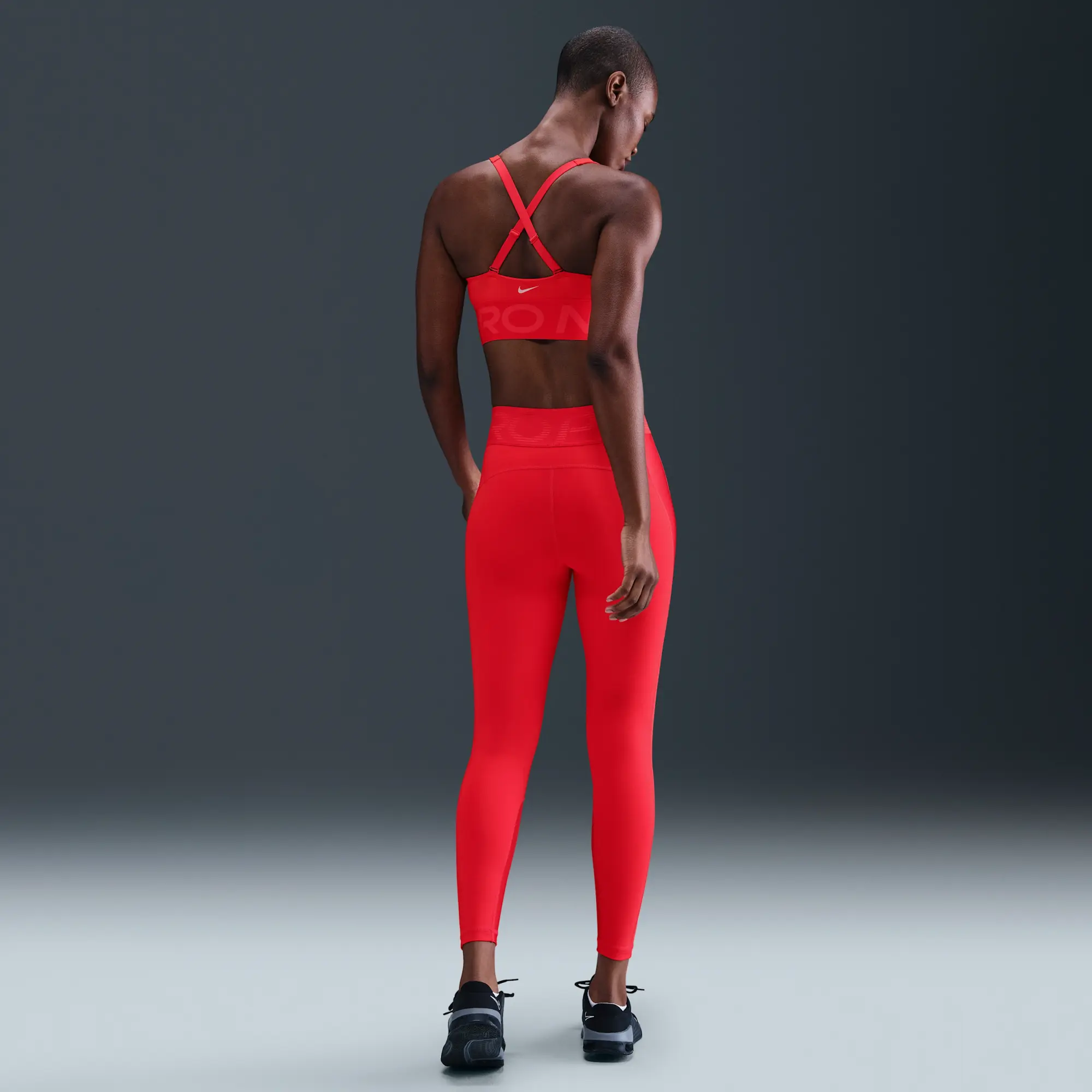 Nike Pro Sculpt Women's High-Waisted 7/8 Leggings - Red - Polyester/Elastane