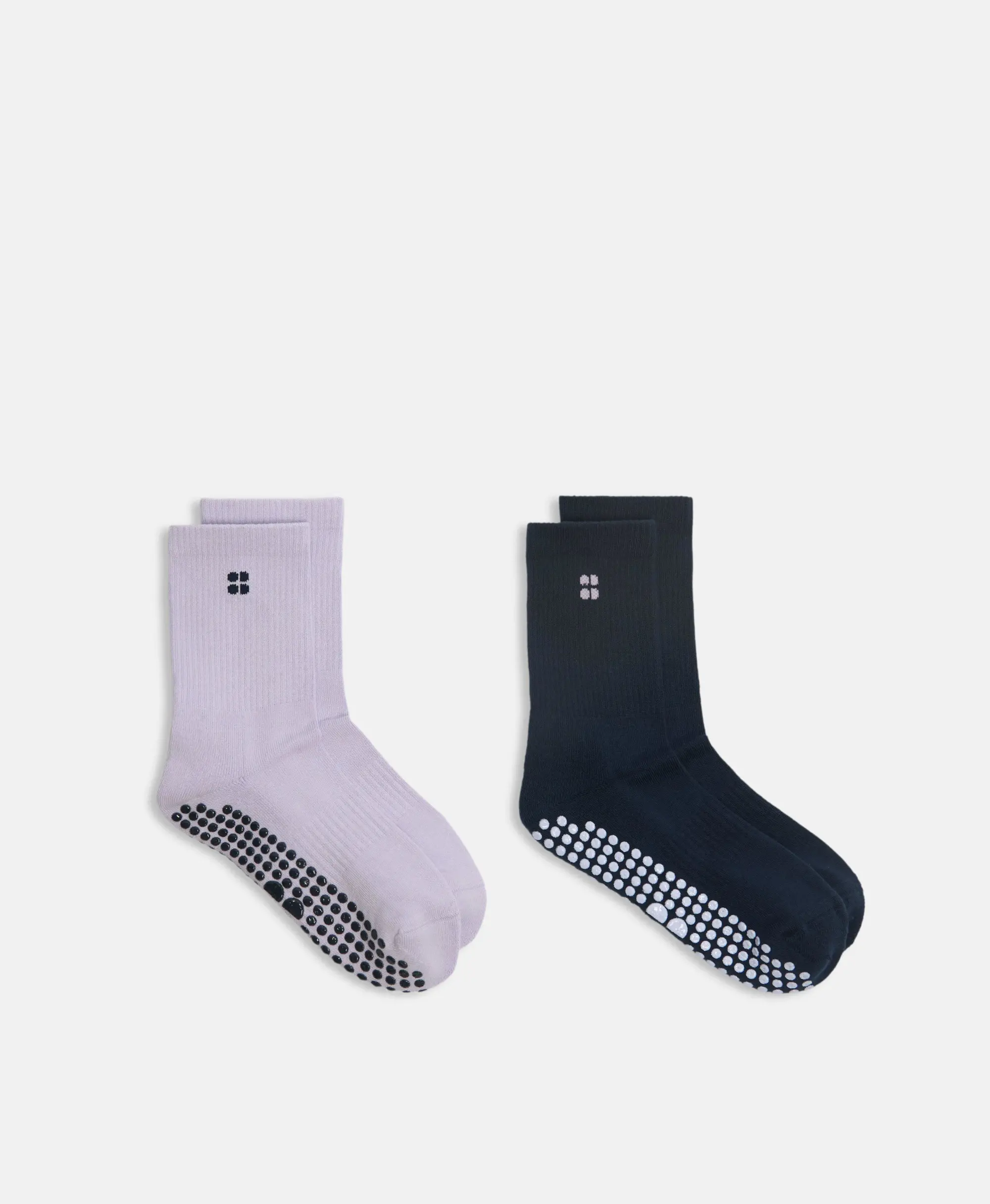 Pilates Crew Gripper Sock 2 Pack