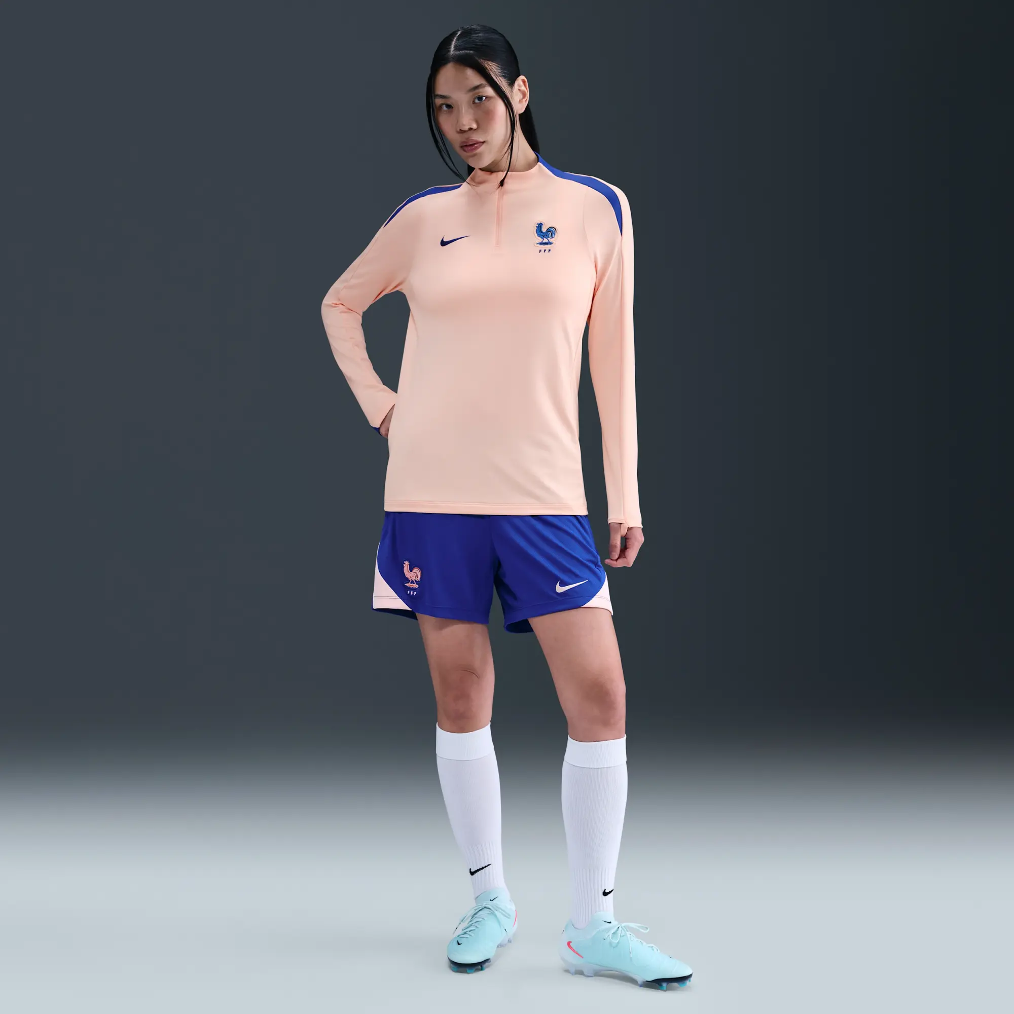 FFF Strike Women's Nike Dri-FIT Football Drill Top - Pink - Polyester/Elastane
