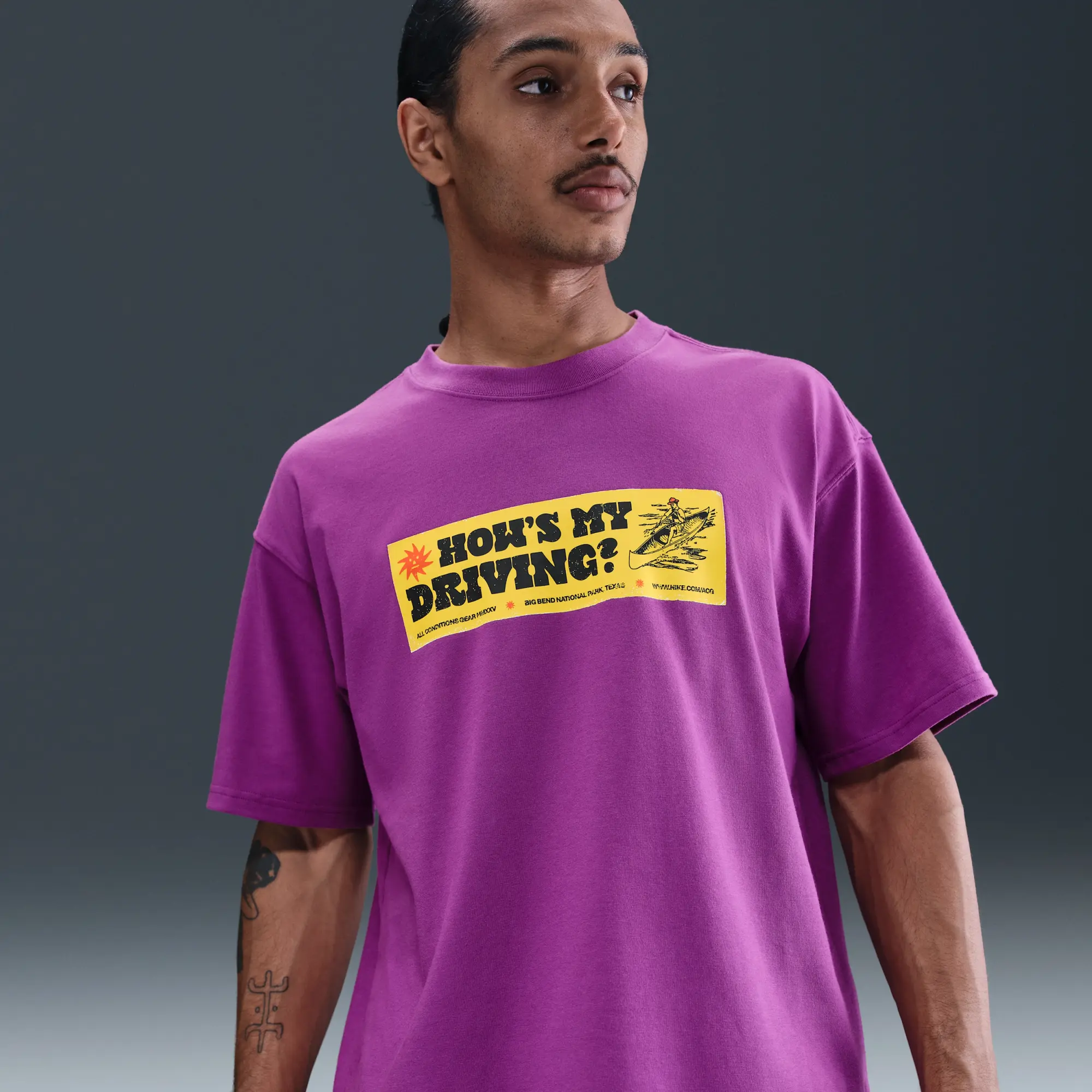 Nike ACG Men's T-Shirt - Purple - Polyester/Cotton