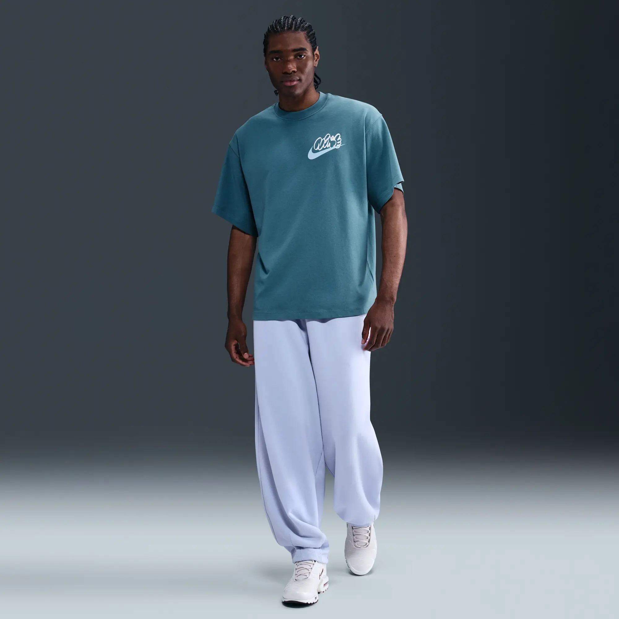 Nike Solo Swoosh Men's T-Shirt - Blue - Cotton