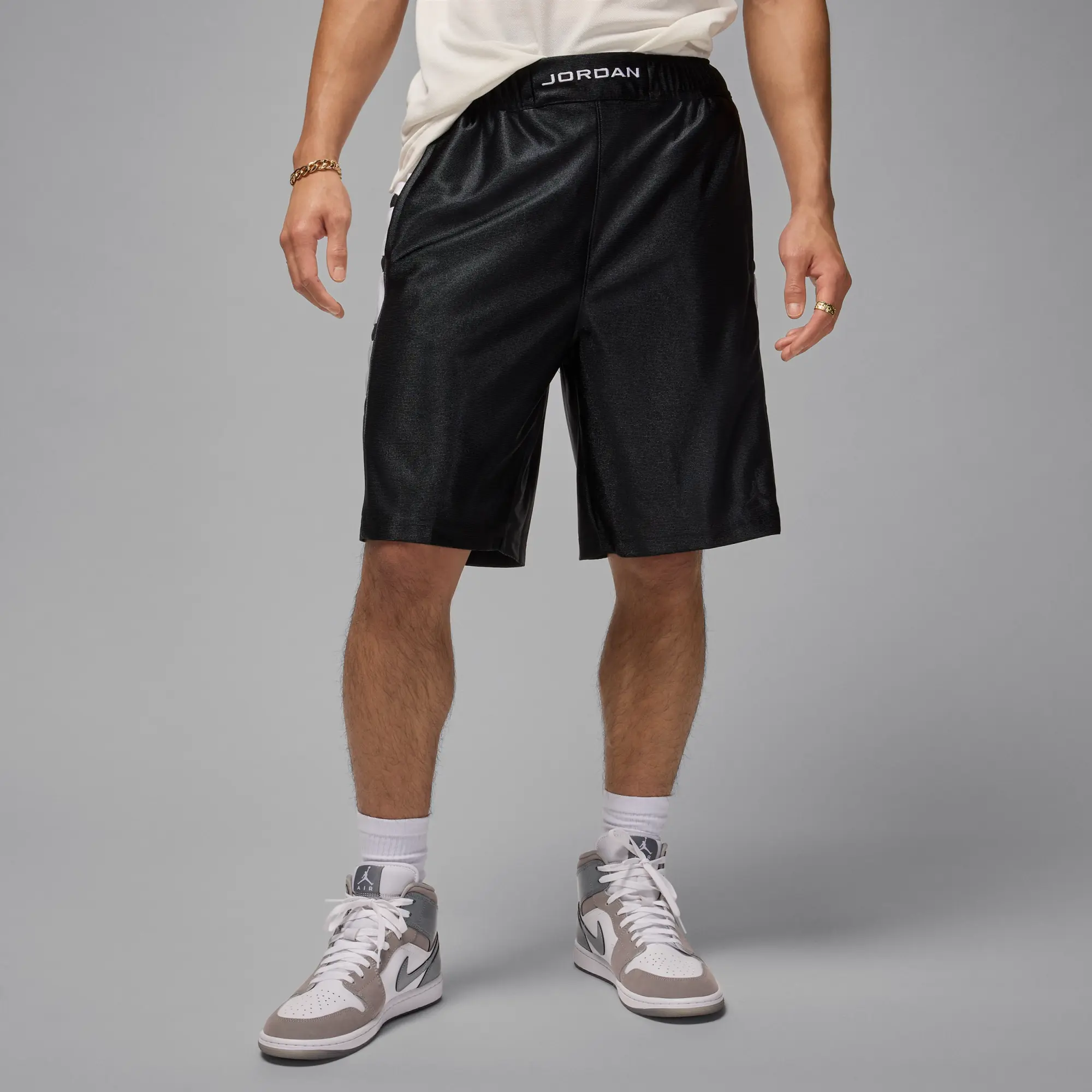 Nike Jordan Brooklyn Cat Scratch Men's Shorts - Black - Polyester