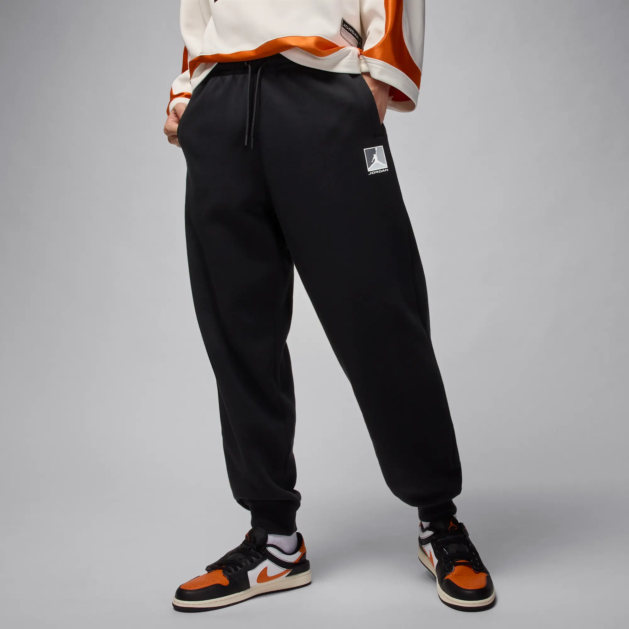 Nike Jordan Brooklyn Fleece Men's Trousers - Black - Cotton/Polyester