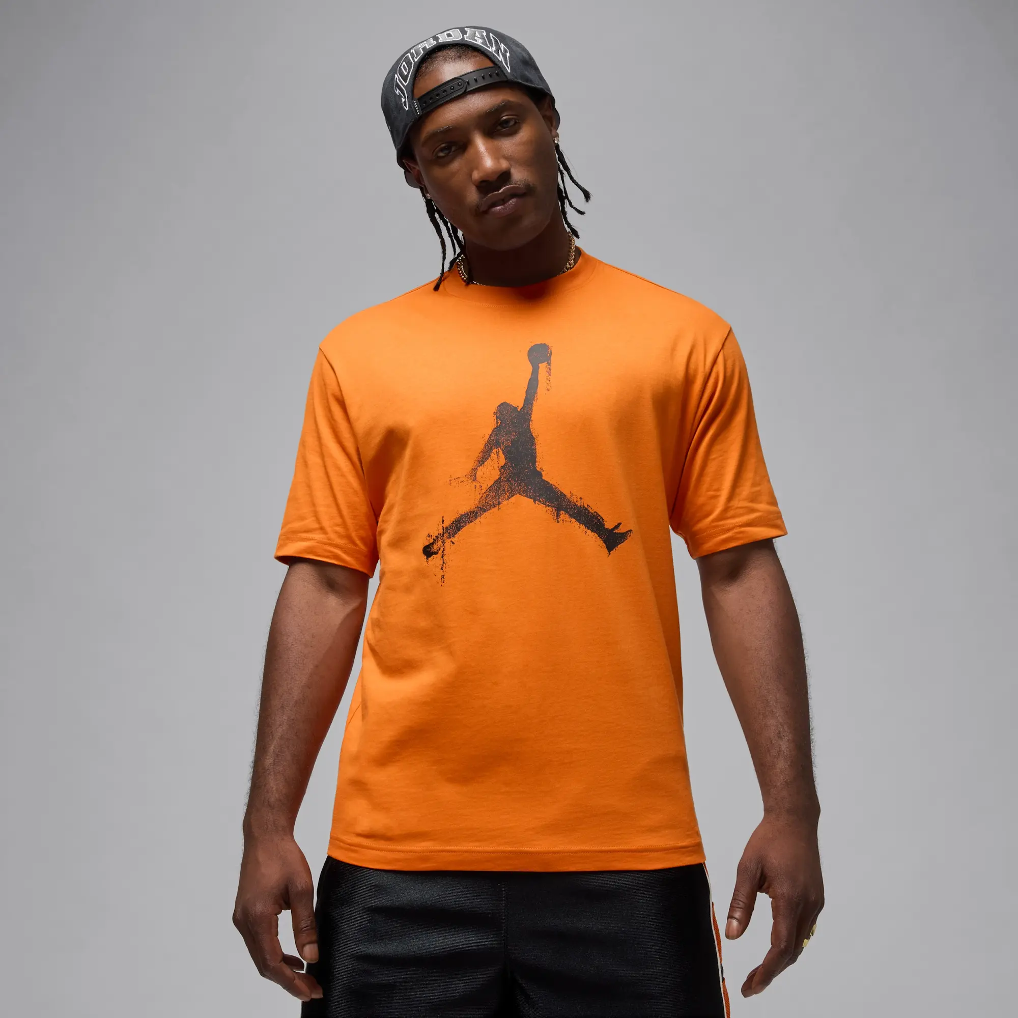 Nike Jordan Brooklyn Men's T-Shirt - Orange - Cotton