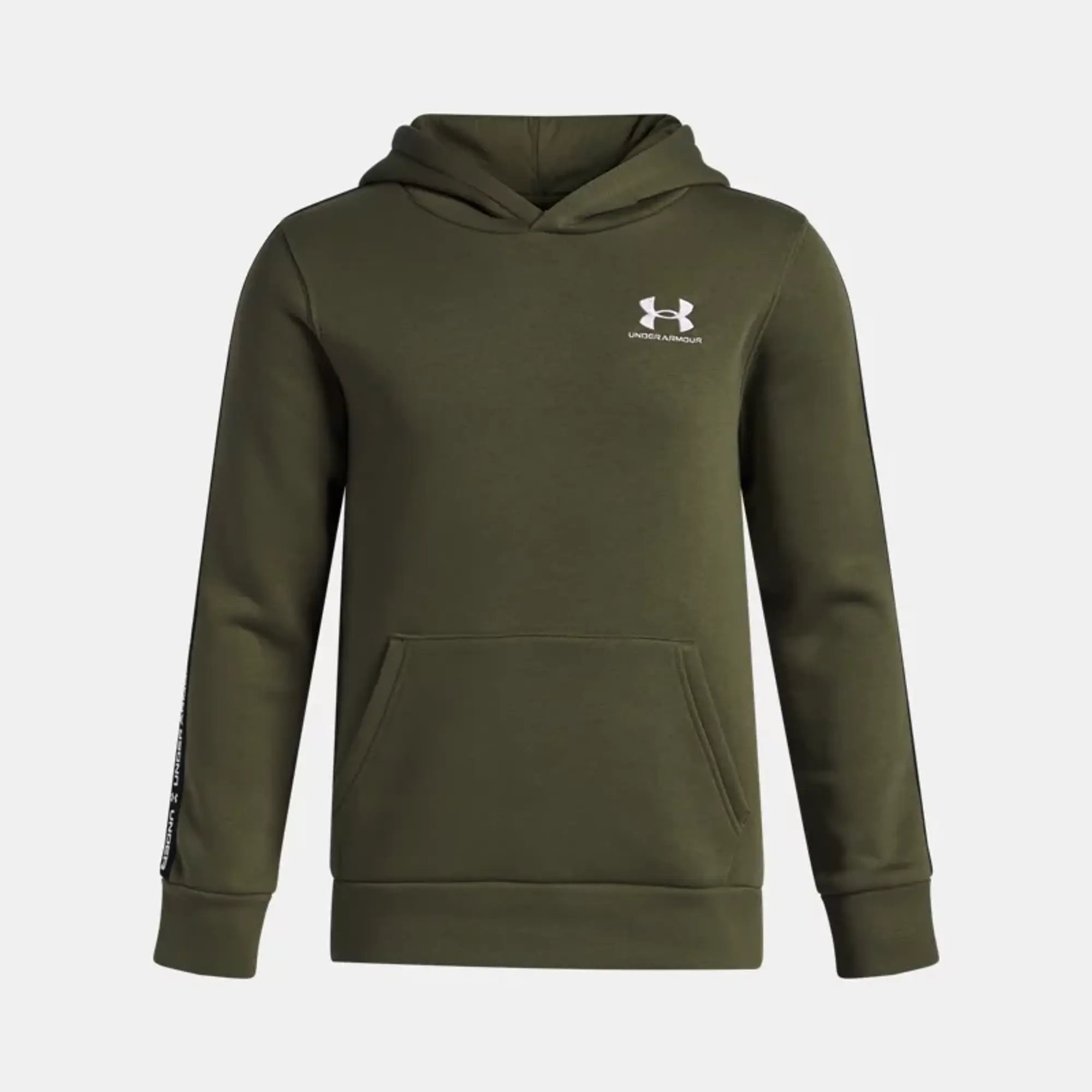 Under Armour  Icon Fleece Taping Boys' Hoodie Marine OD Green / Black / White YLG (59 - 63 in)