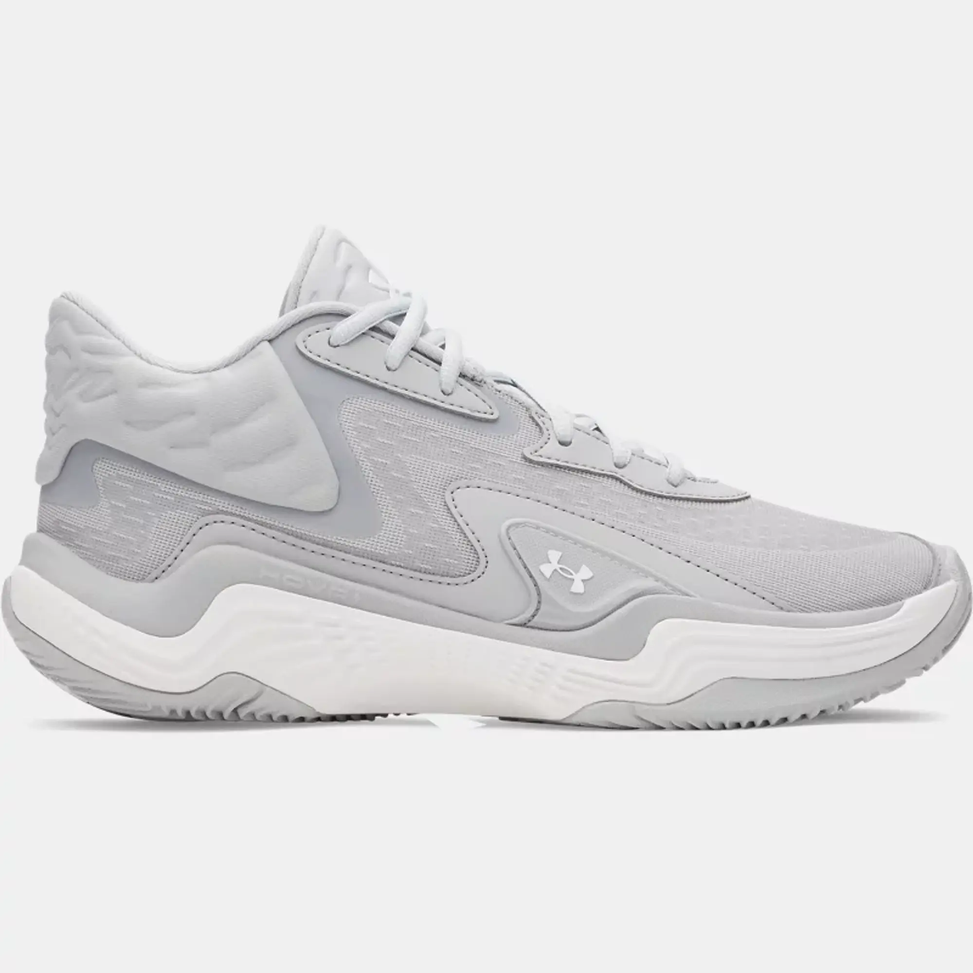 Under Armour  Spawn 7 Mid Unisex Basketball Shoes Mod Gray / Halo Gray / White 9.5