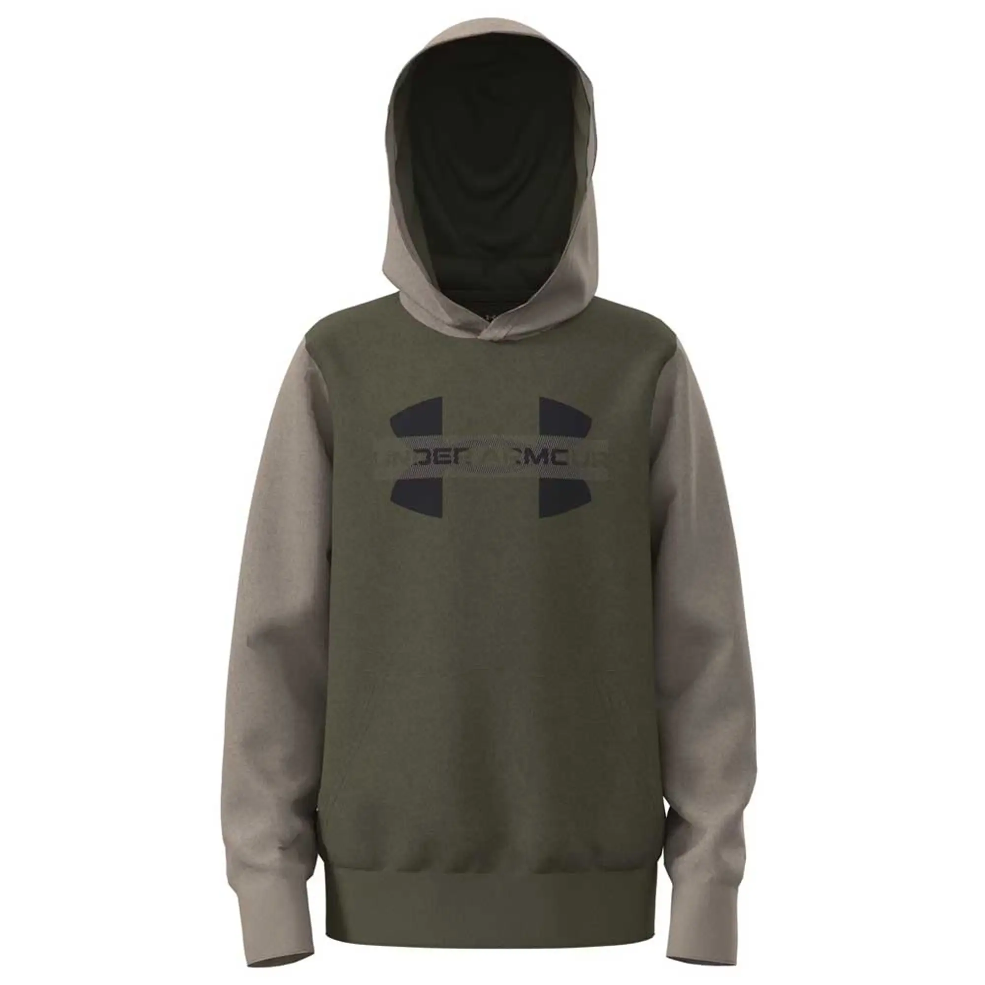 Under Armour  Rival Fleece Colorblock Graphic Boys' Hoodie Marine OD Green / Timberwolf Taupe / Black YLG (59 - 63 in)