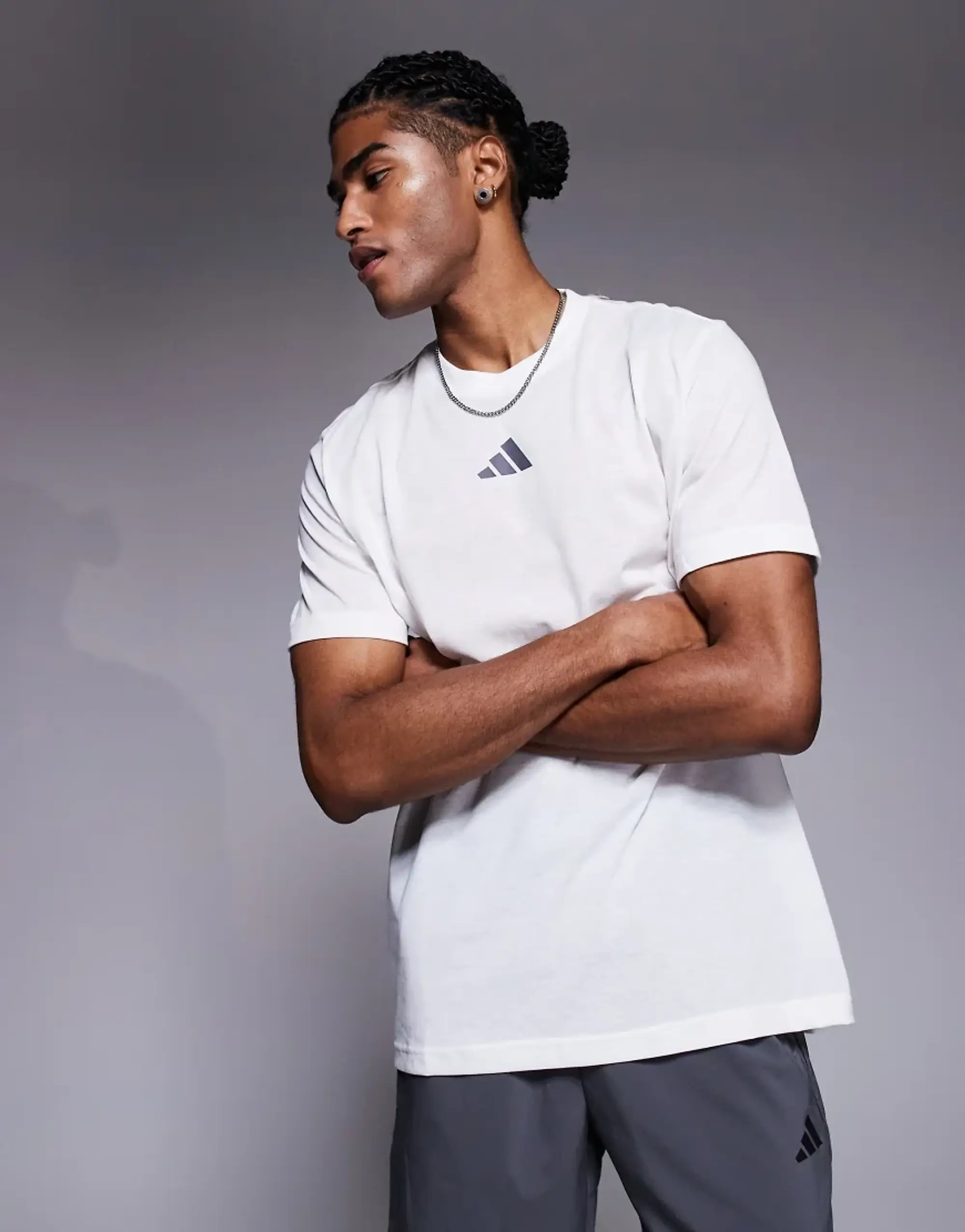 Adidas Training T-Shirt With Progress Back Print In White