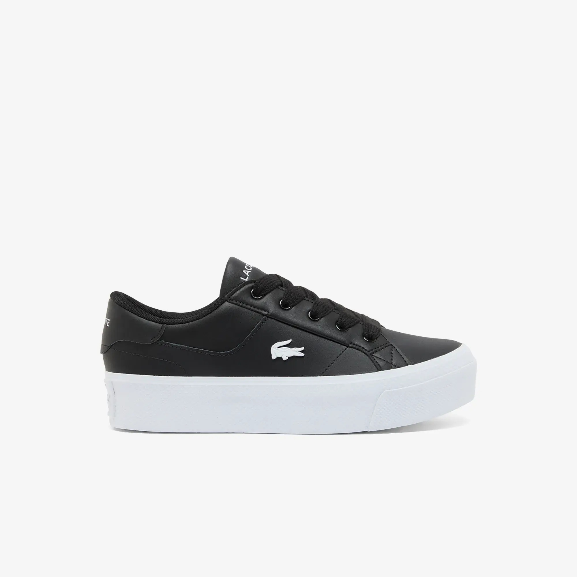 Lacoste Women's Ziane Platform Leather Sneakers - Black & White