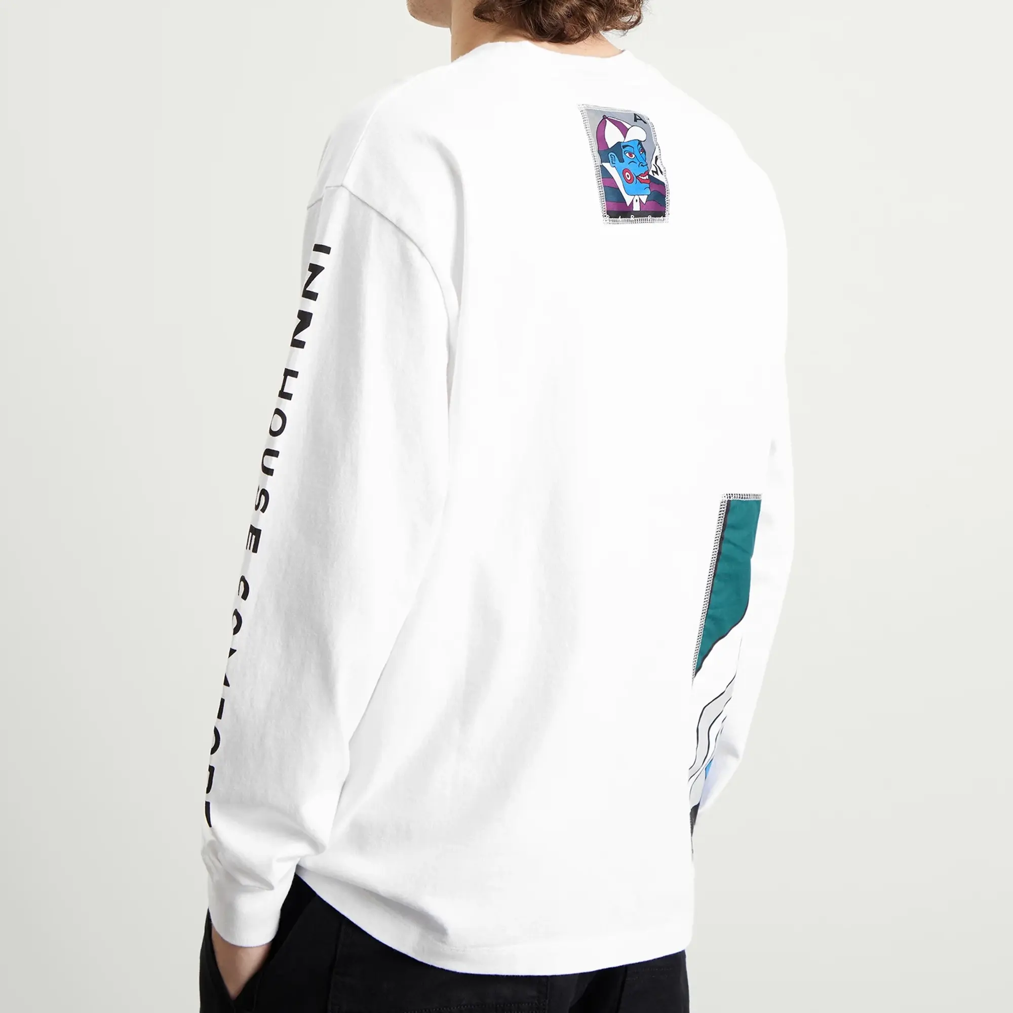By Parra Men's Your Face Long Sleeve T-Shirt White