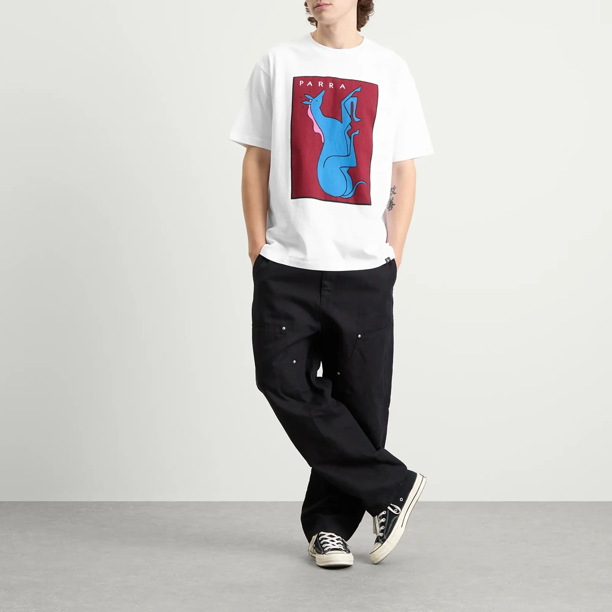 By Parra Men's Vertical Horse T-Shirt White