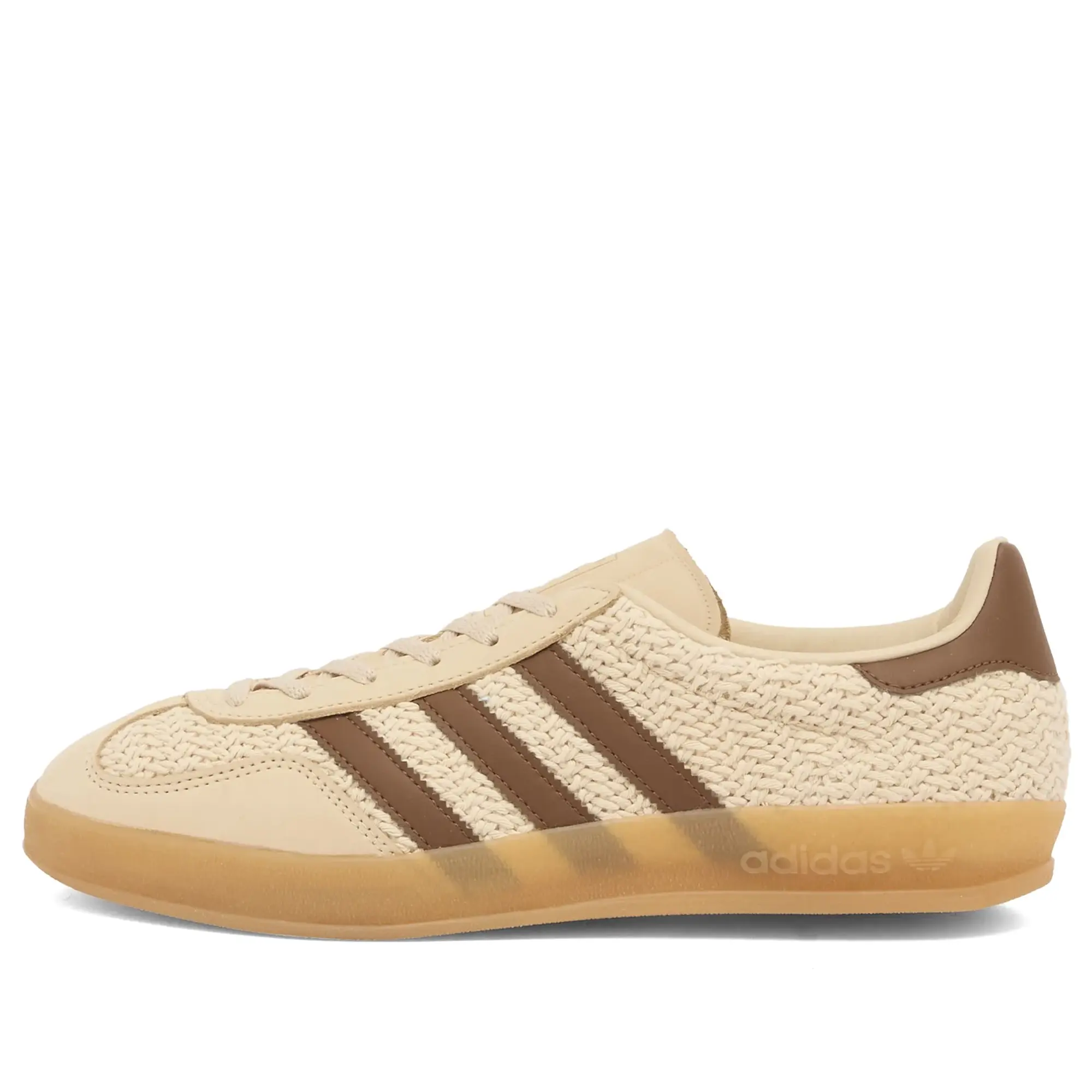 Adidas Women's Gazelle Indoor Sneaker Sand Strata/Preloved Brown/Gum