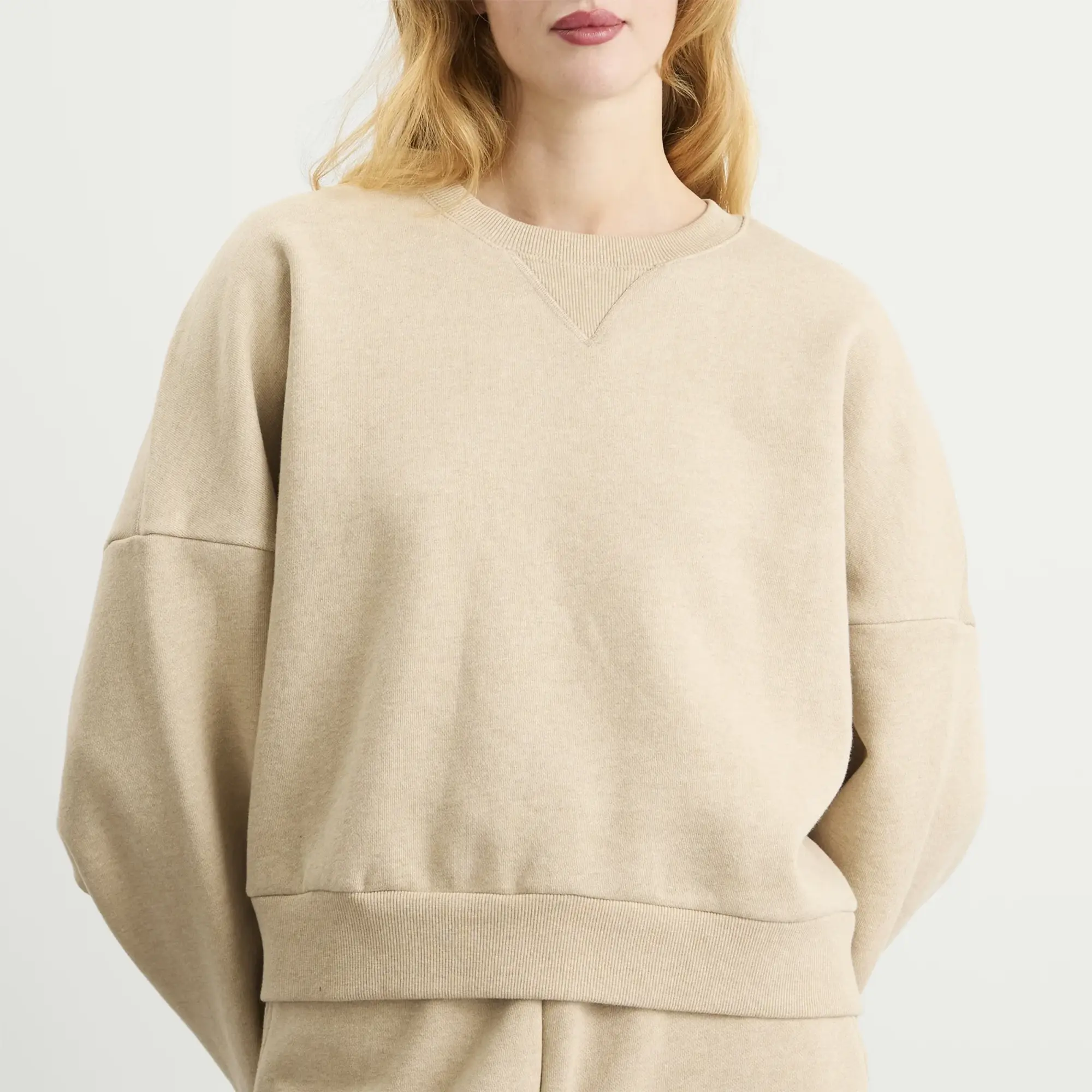 Entire Studios Women's Box Crewneck Sweater Taupe
