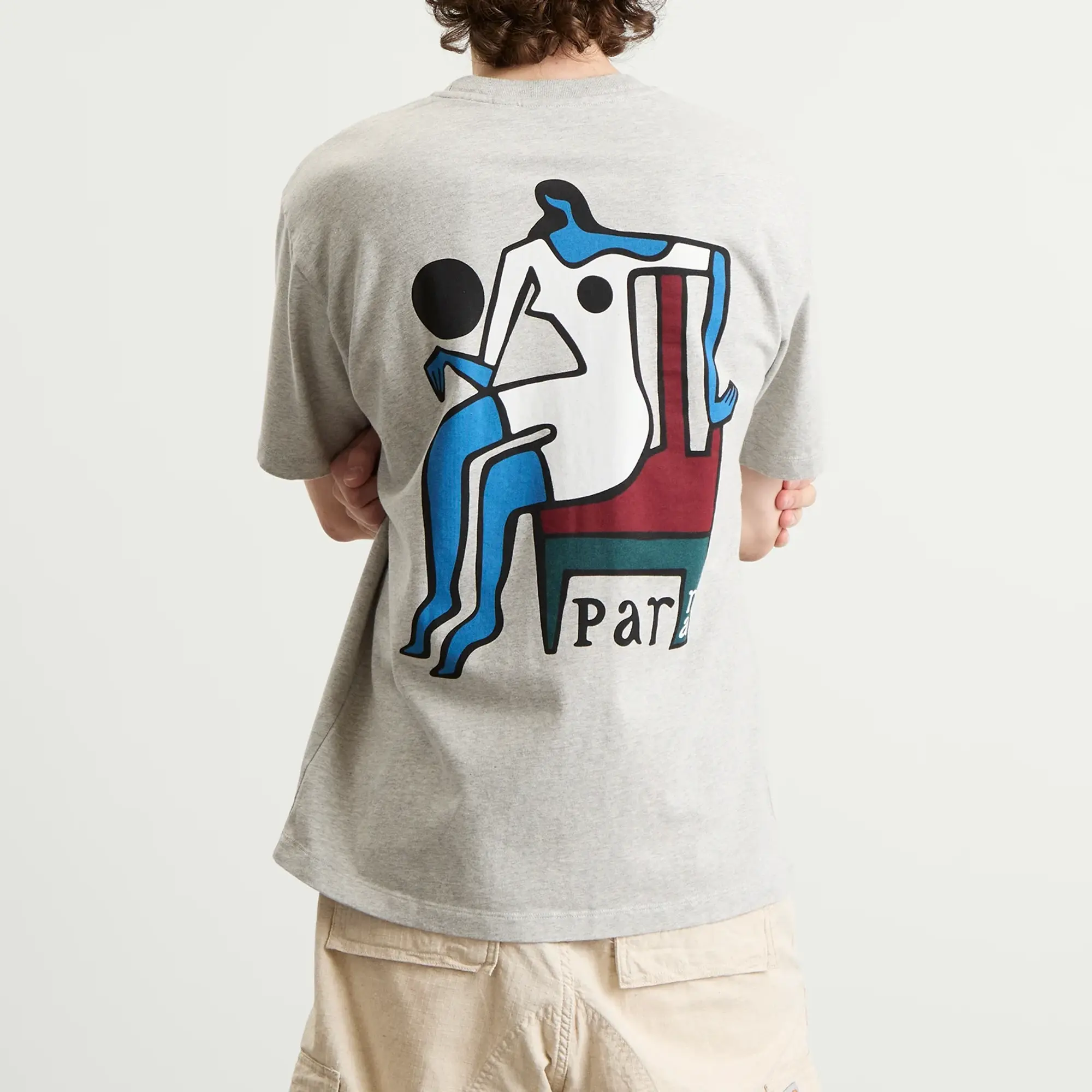 By Parra Men's Chair Baller T-Shirt Heather Grey
