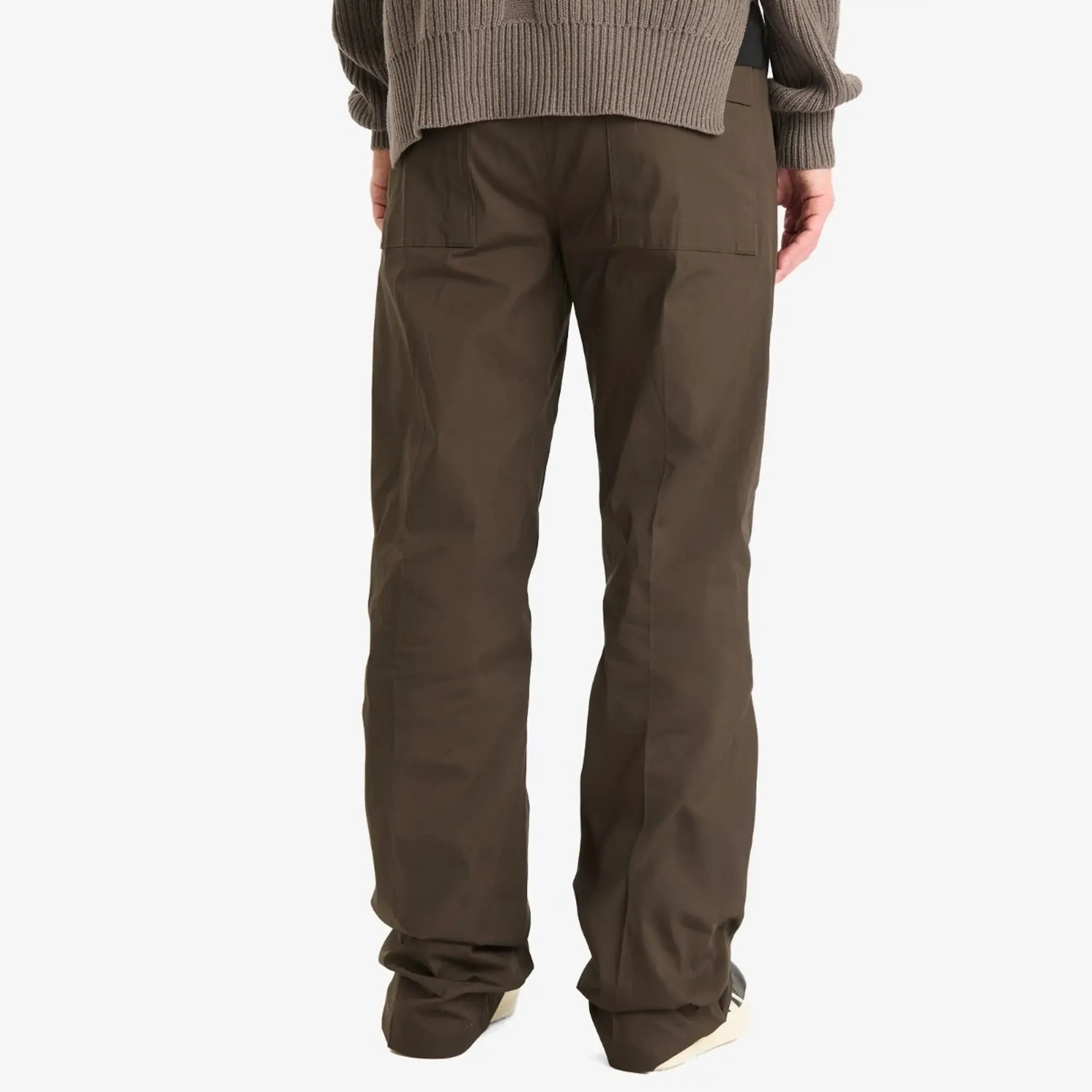 Rick Owens Men's Heavy Cotton Poplin Dietrich Drawstring Trousers Black