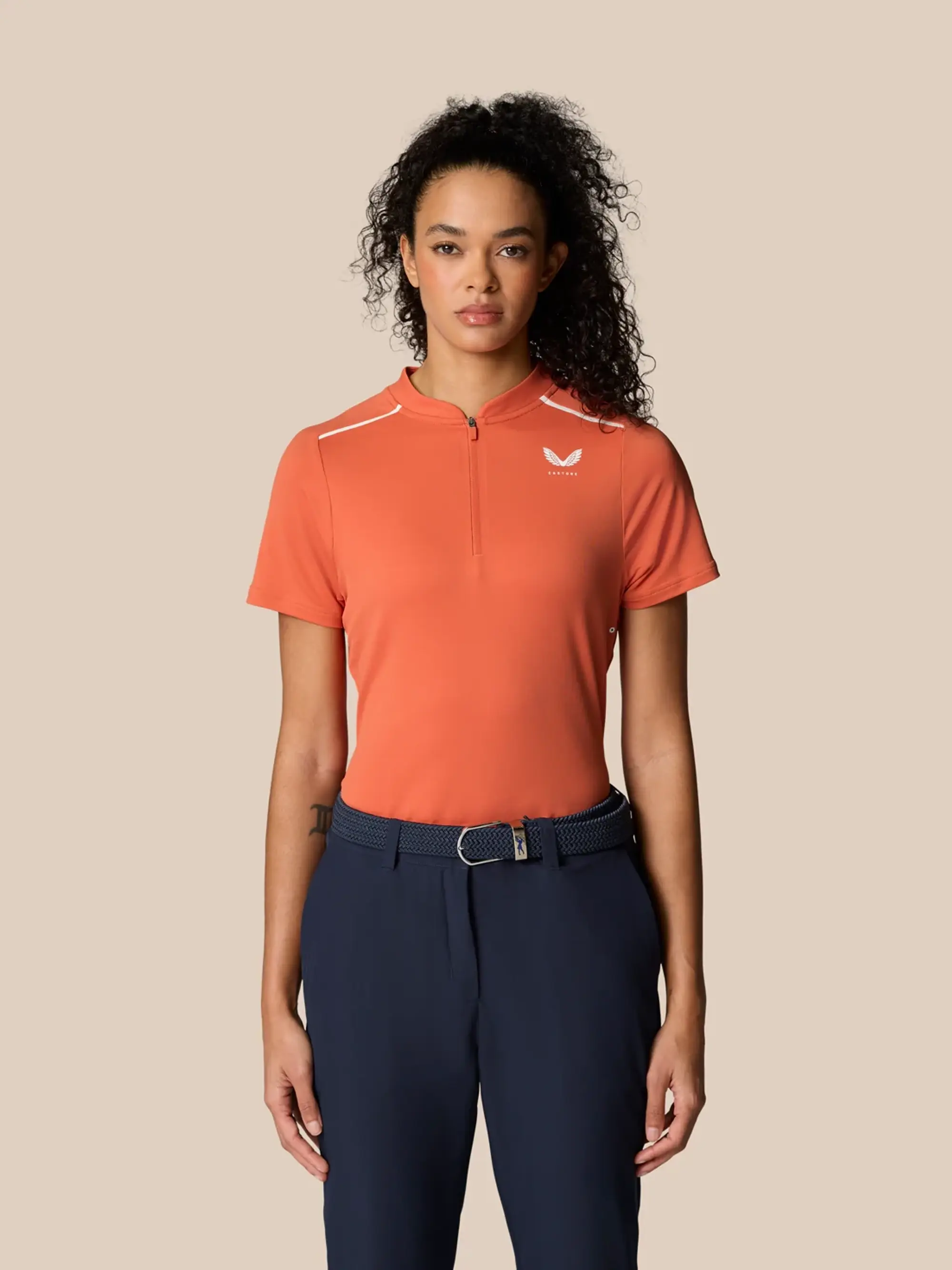 Castore Pinnacle Polo - Deep Coral