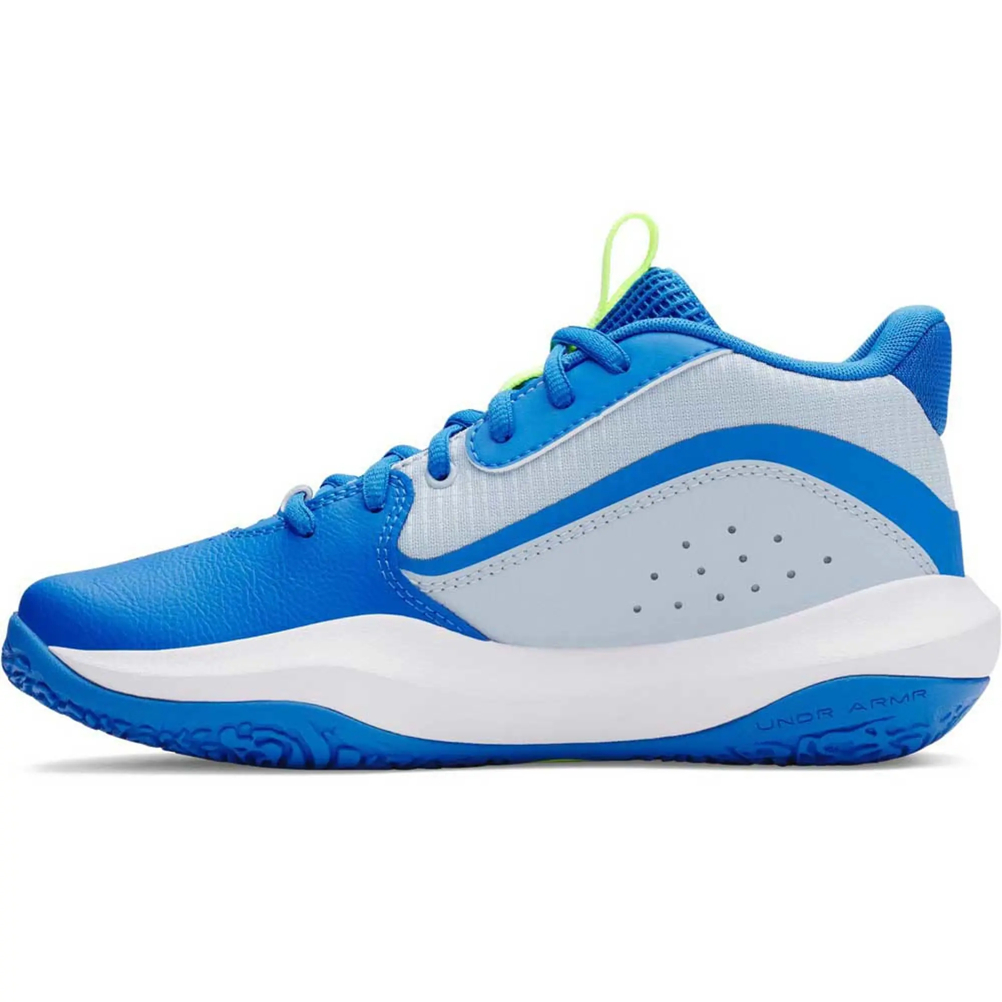 Under Armour  Lockdown 7 Grade School Basketball Shoes Blue Calm / Blue Atlantis / Metallic Blue Calm 3.5