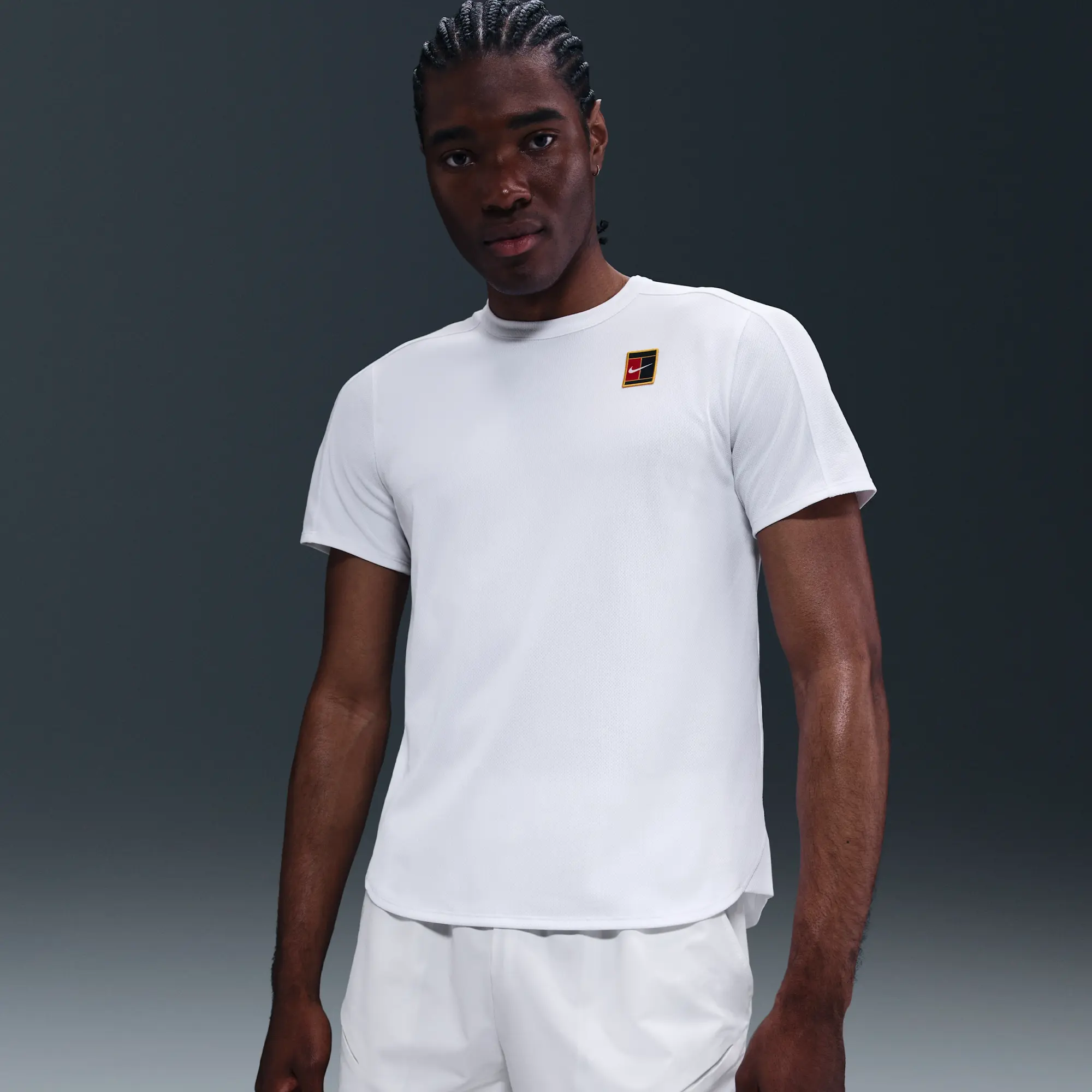 NikeCourt Slam Men's Dri-FIT ADV Tennis Top - White - Sustainable Materials