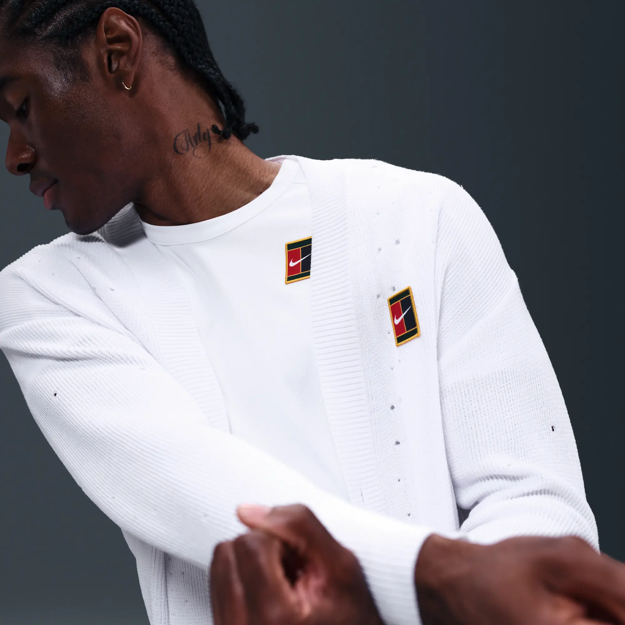 NikeCourt Slam Men's Dri-FIT ADV Tennis Top - White - Sustainable Materials