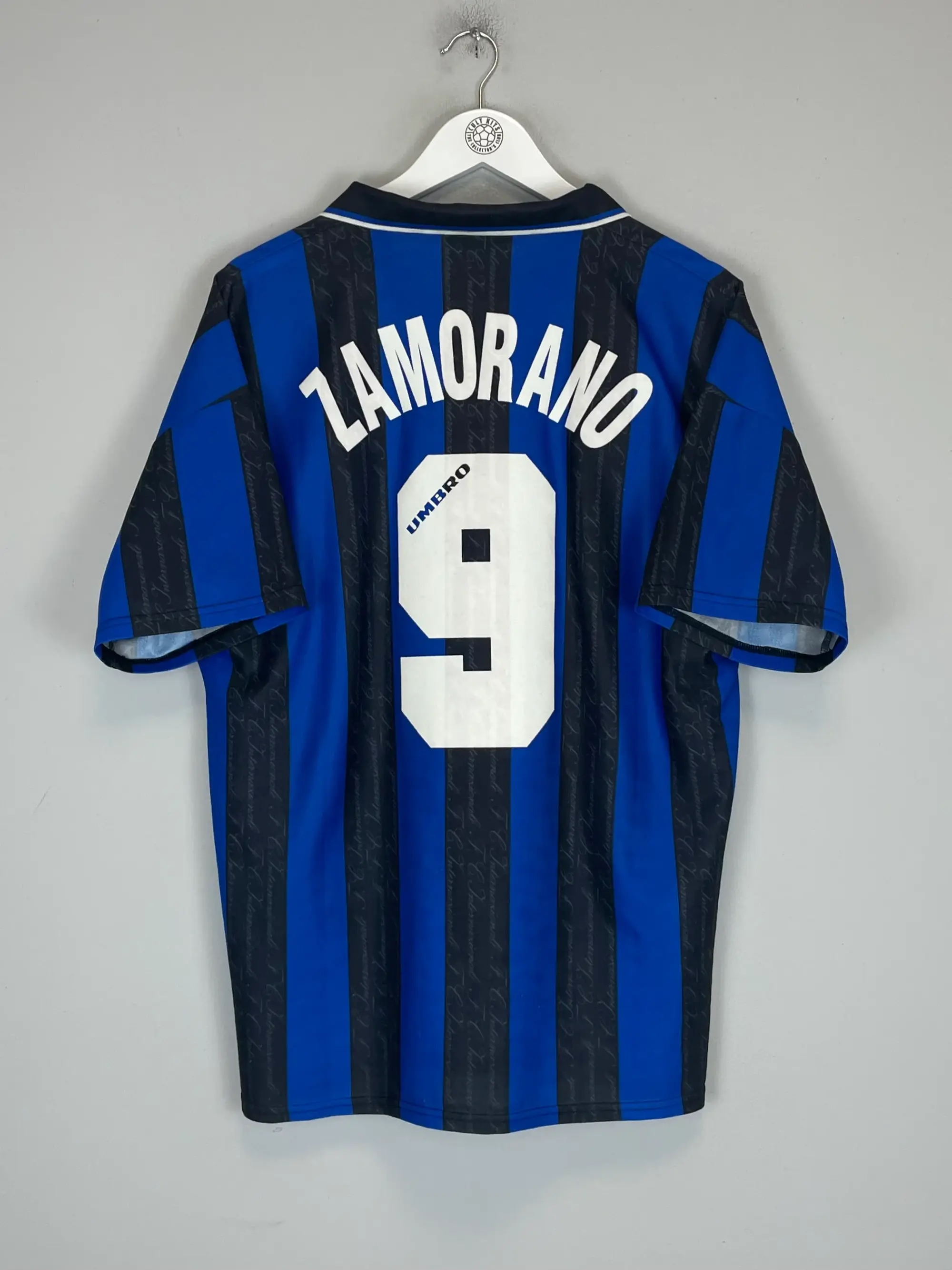 1996/97 INTER MILAN ZAMORANO #9 HOME SHIRT (L) UMBRO | Cult Kits