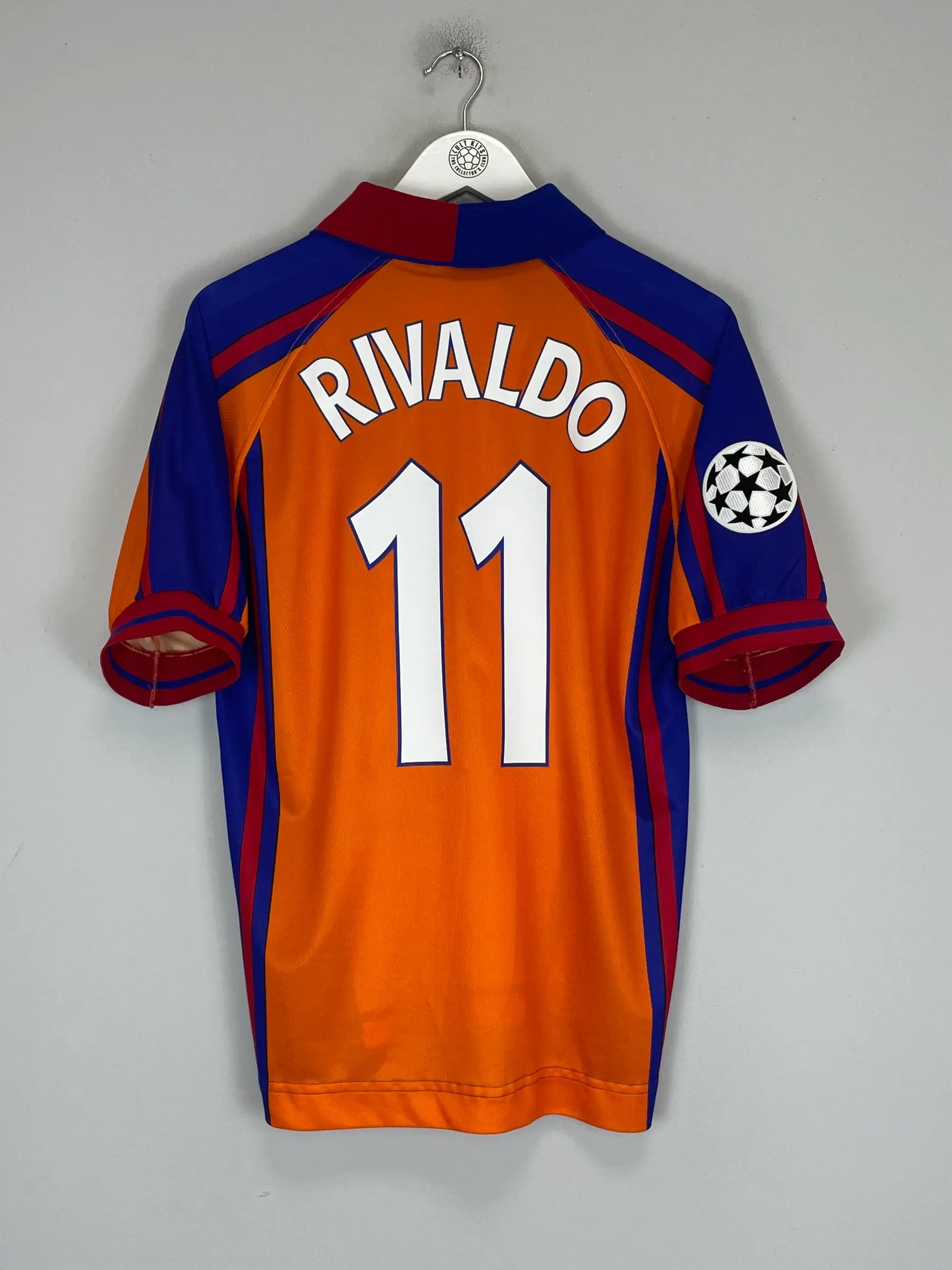 1997/98 BARCELONA RIVALDO #11 C/L EUROPEAN HOME SHIRT (S) KAPPA | Cult Kits
